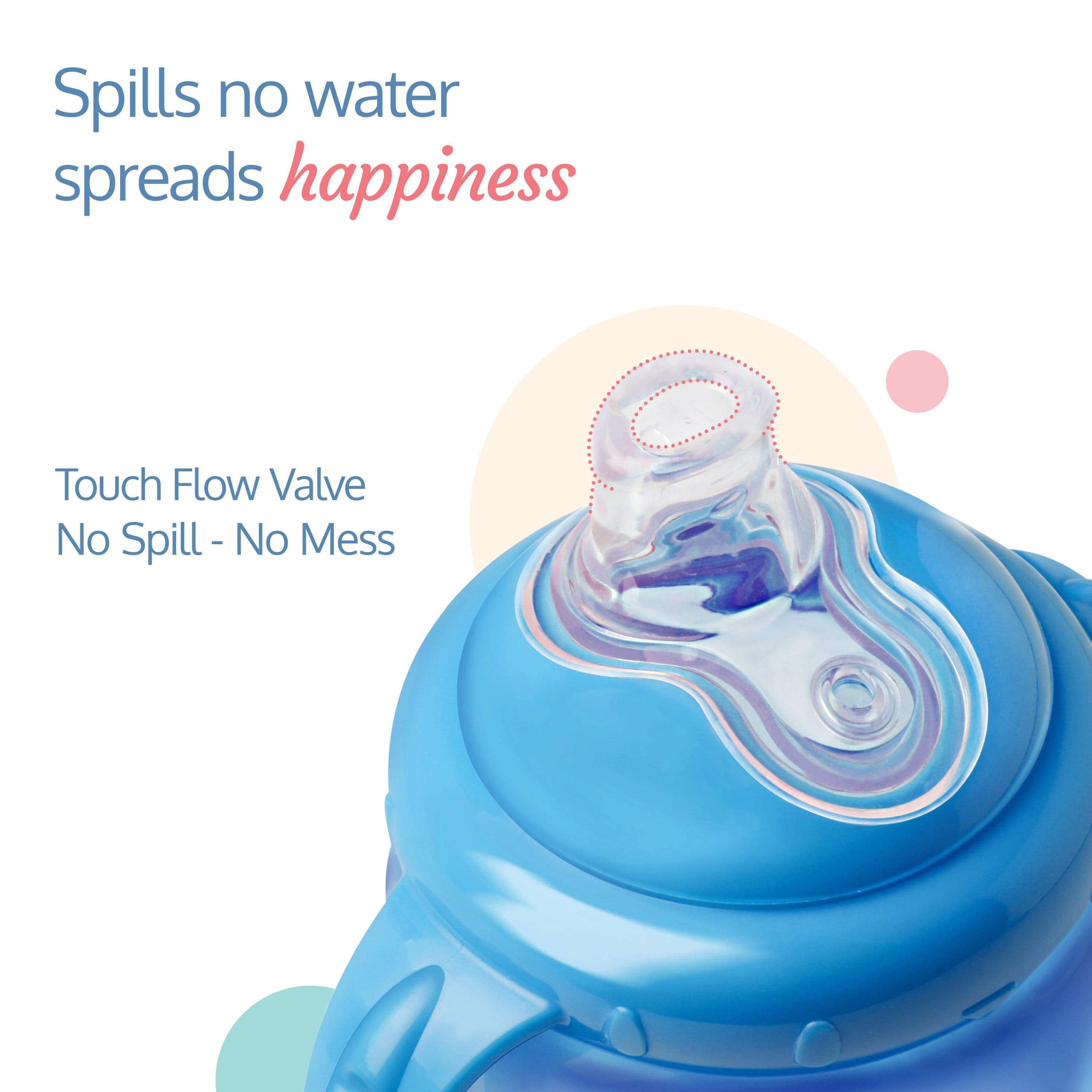 LuvLap Hippo Spout Sipper for Infant/Toddler, 225ml (Blue)