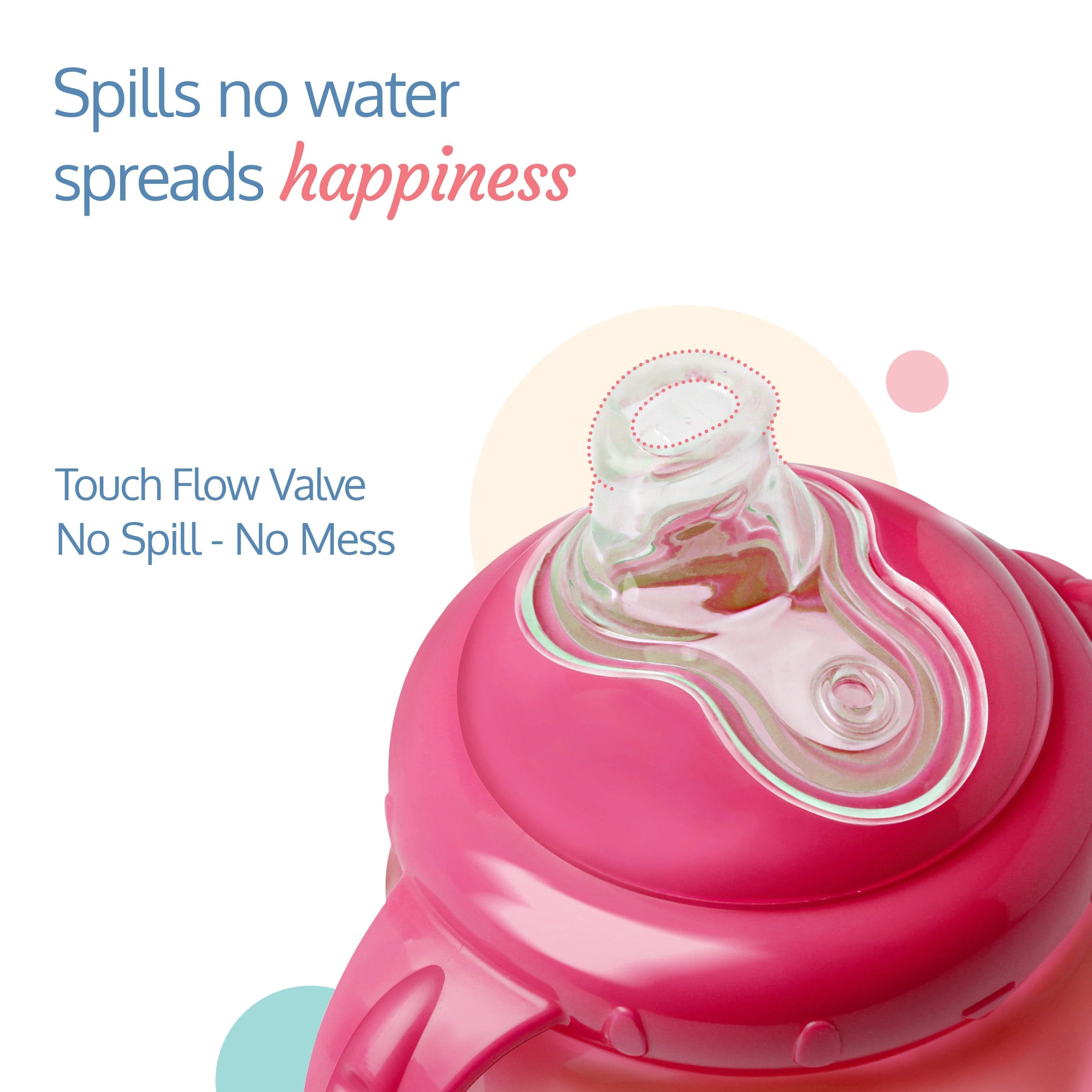 LuvLap Hippo Spout Sipper for Infant/Toddler, 225ml (Pink)