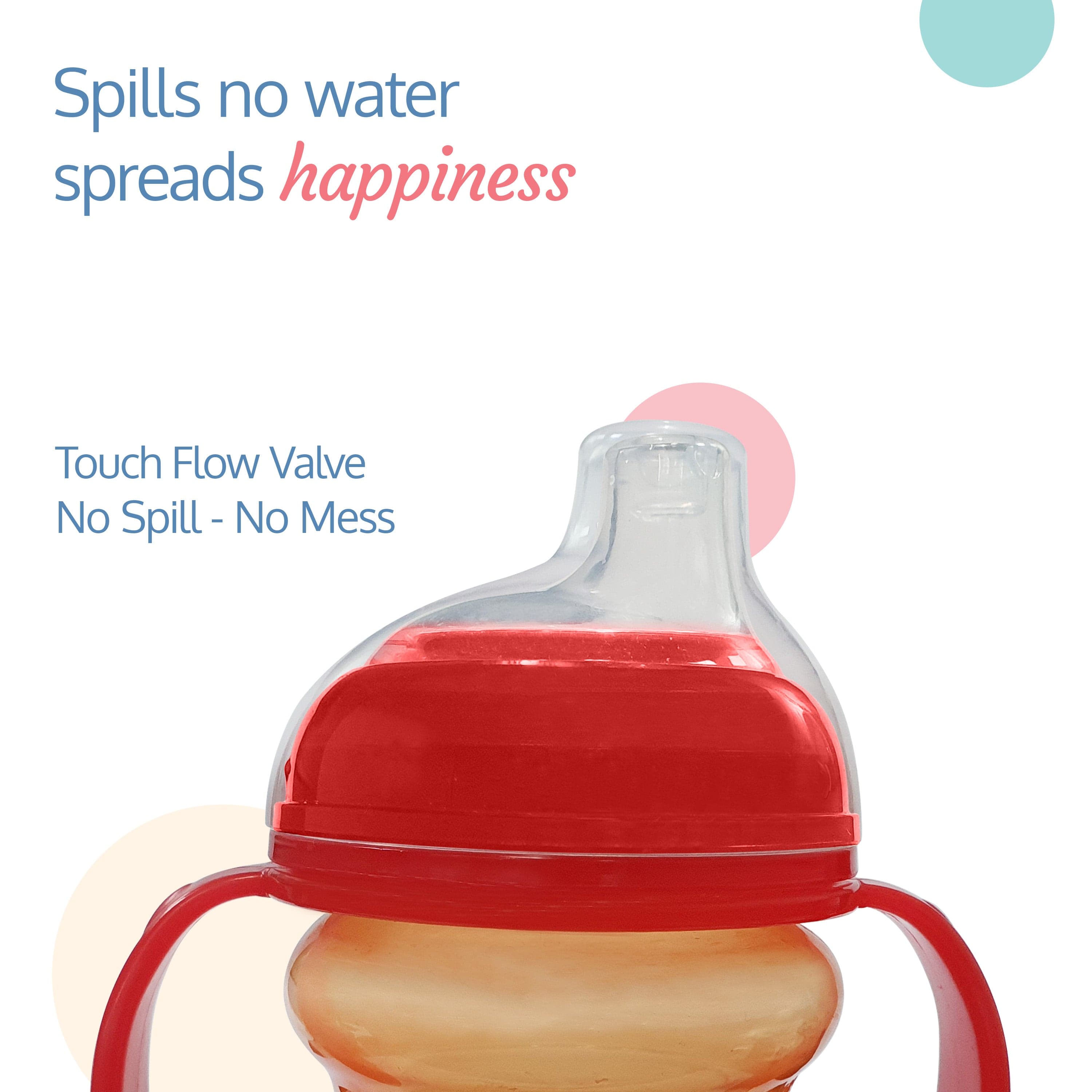 LuvLap Moby Little Spout Sippy Cup, 240Ml, Orange