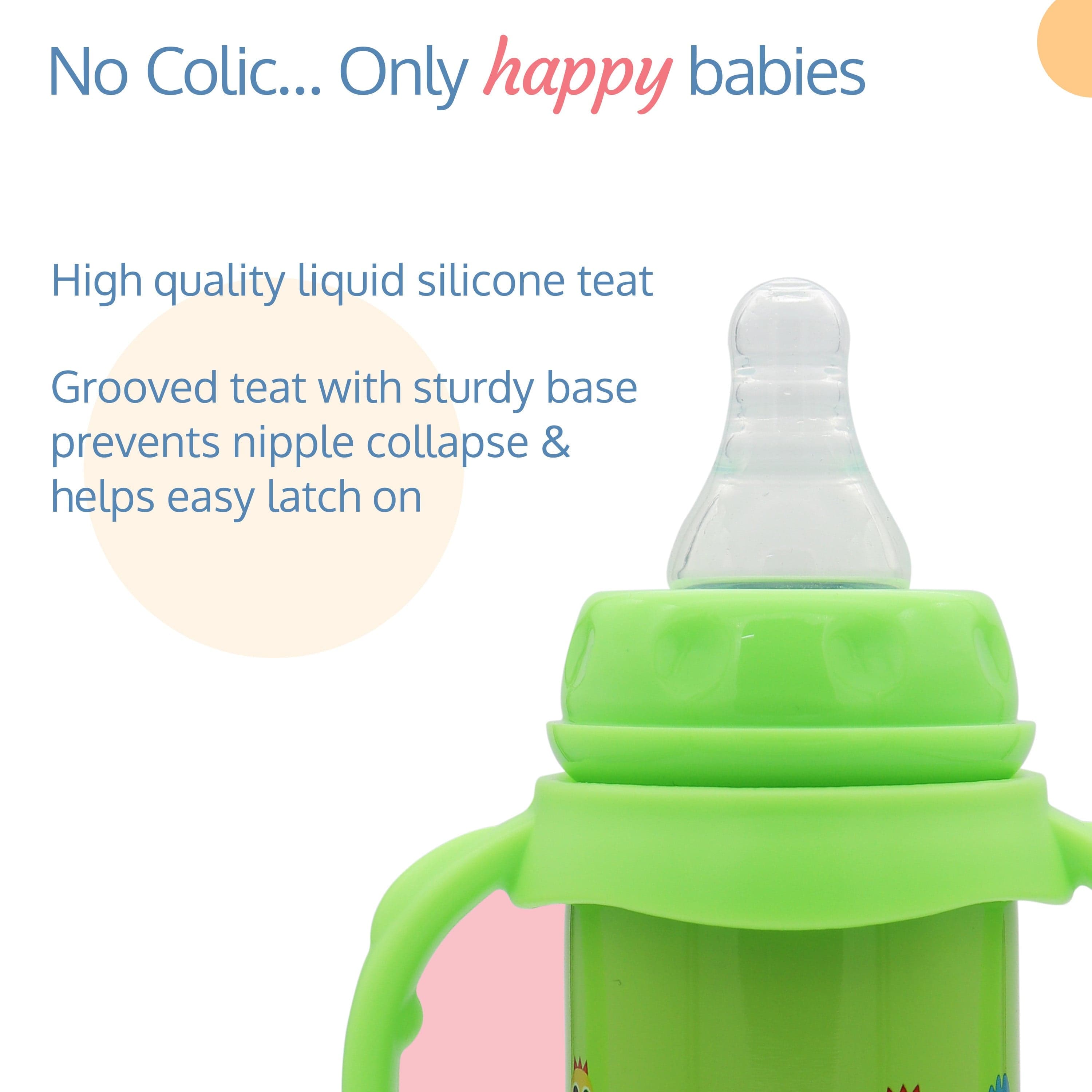 LuvLap 4 in 1 Slim Neck Steel Baby bottle cum Sipper, Green, 240 ml