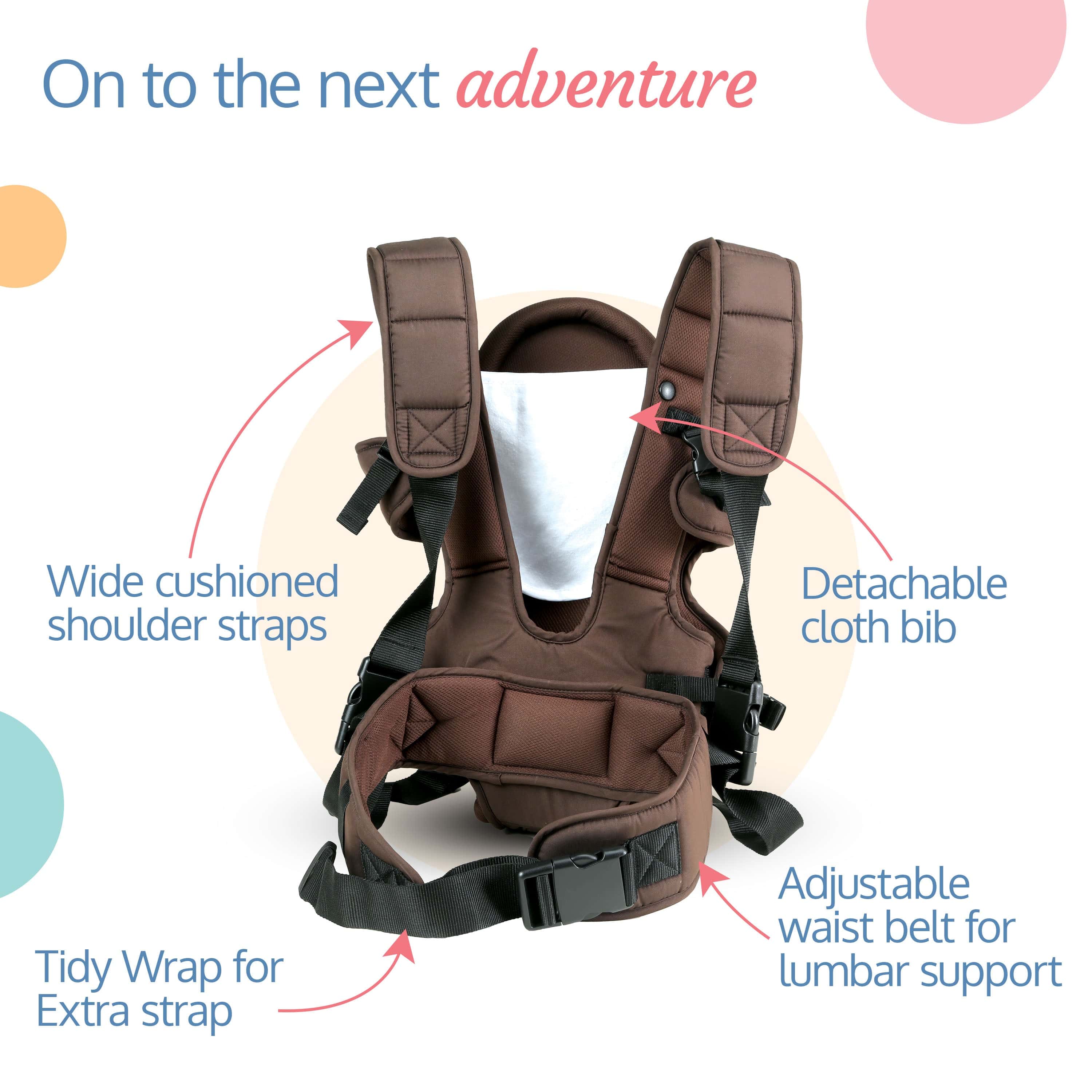 LuvLap Galaxy Baby Carrier, Brown