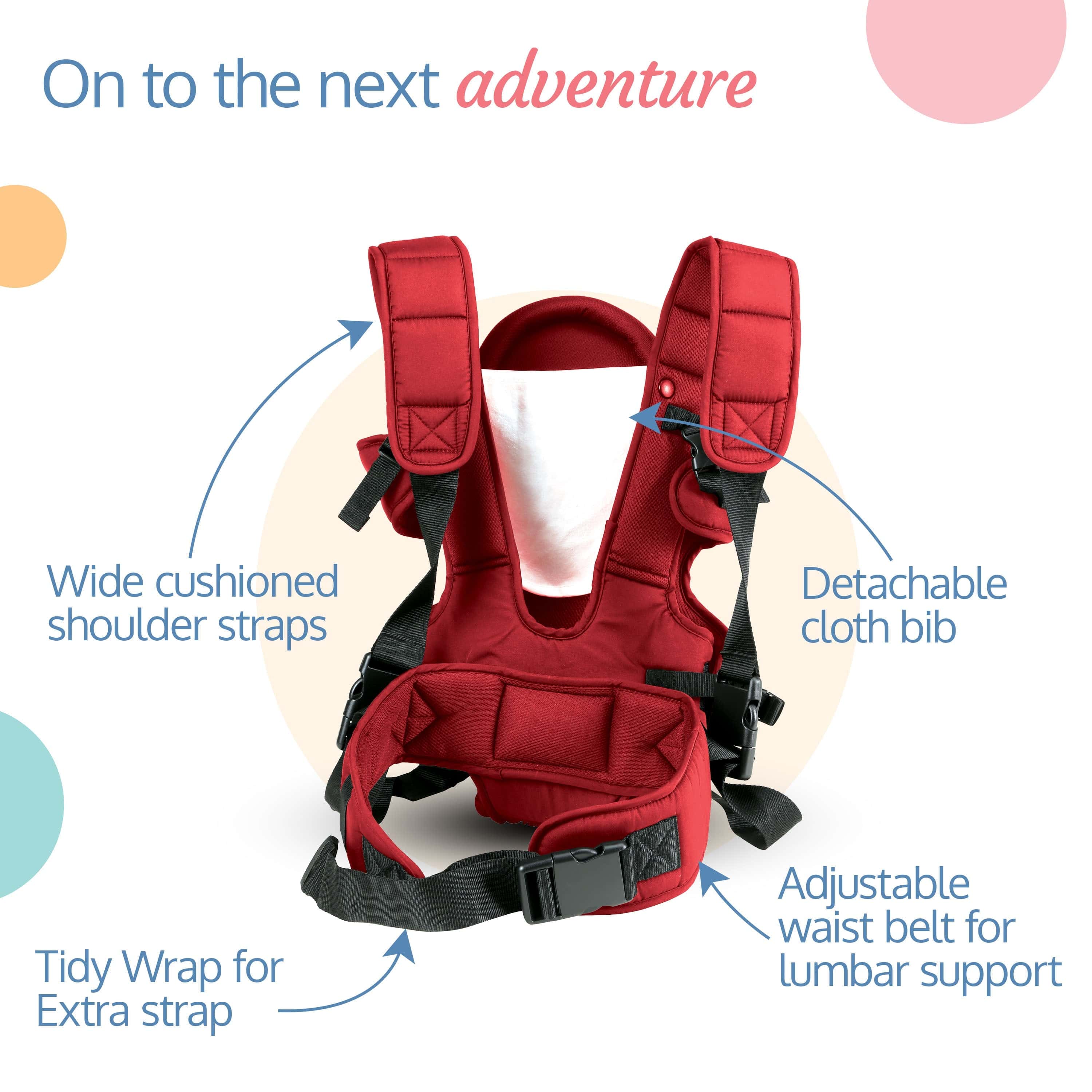 LuvLap Galaxy Baby Carrier, Red
