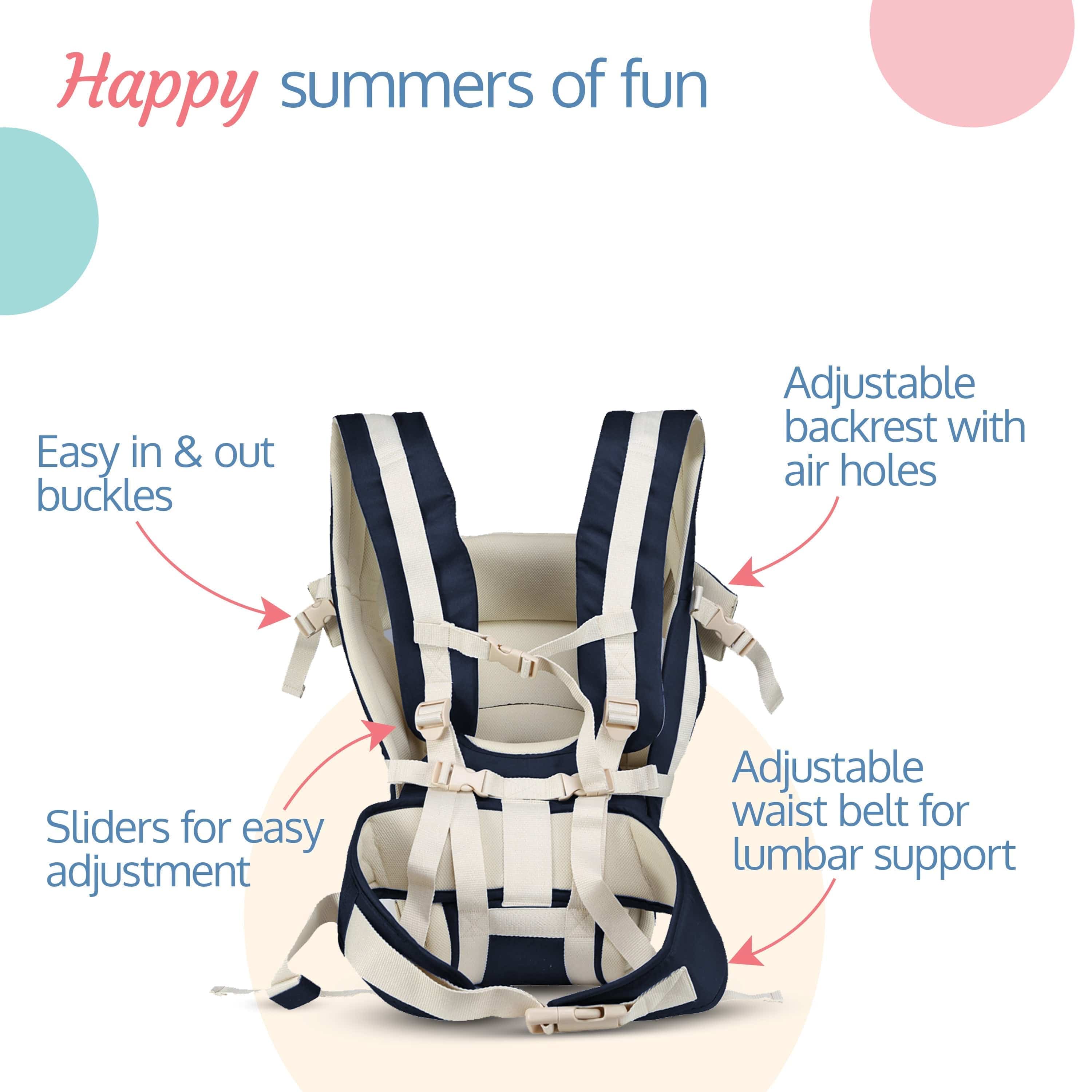 LuvLap Elegant Baby Carrier, Dark Blue