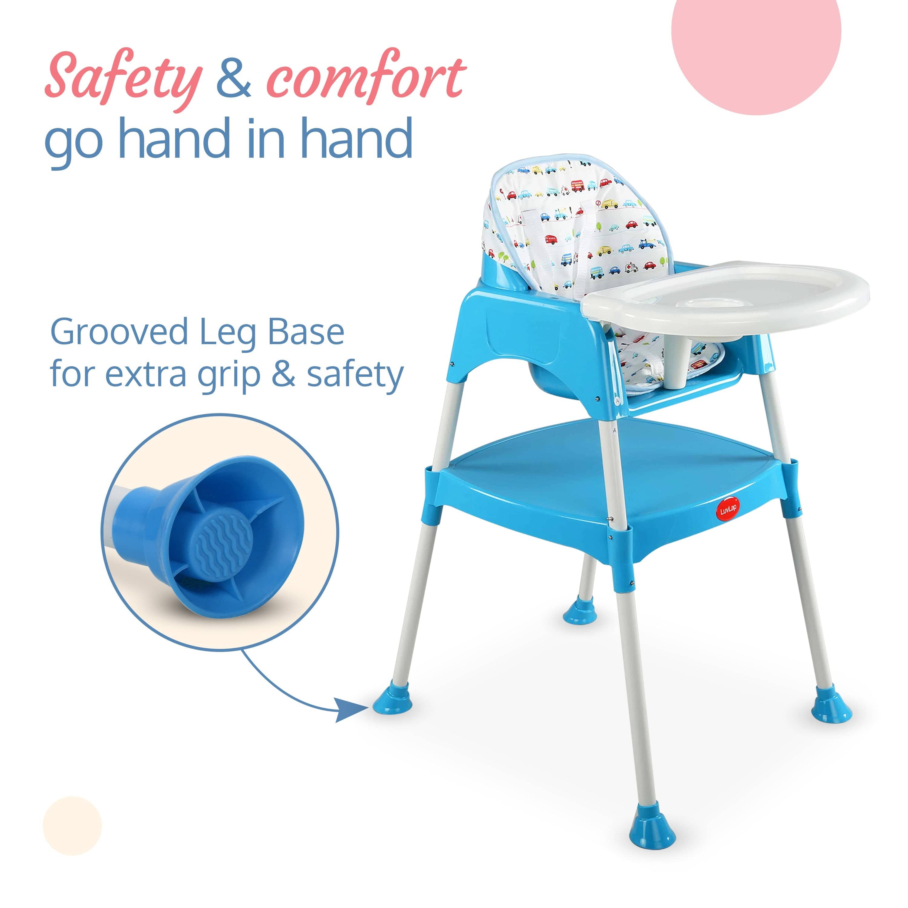 luvlap 3-In-1 Baby High Chair, Blue