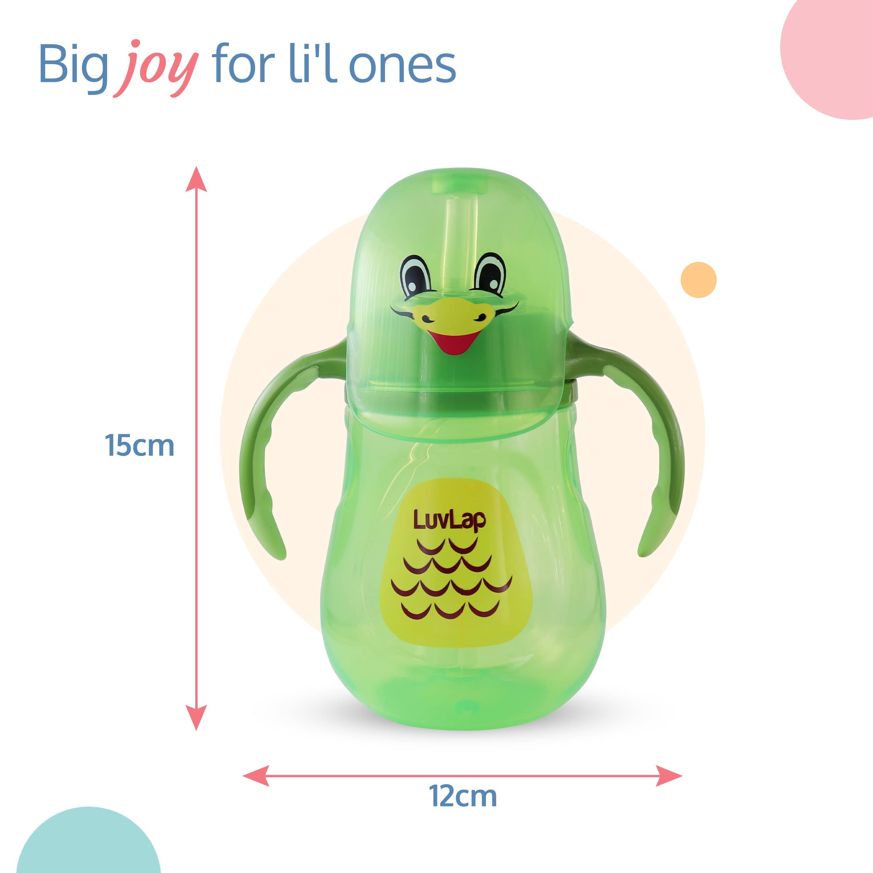 LuvLap Clever Frog Straw Sipper, 280Ml