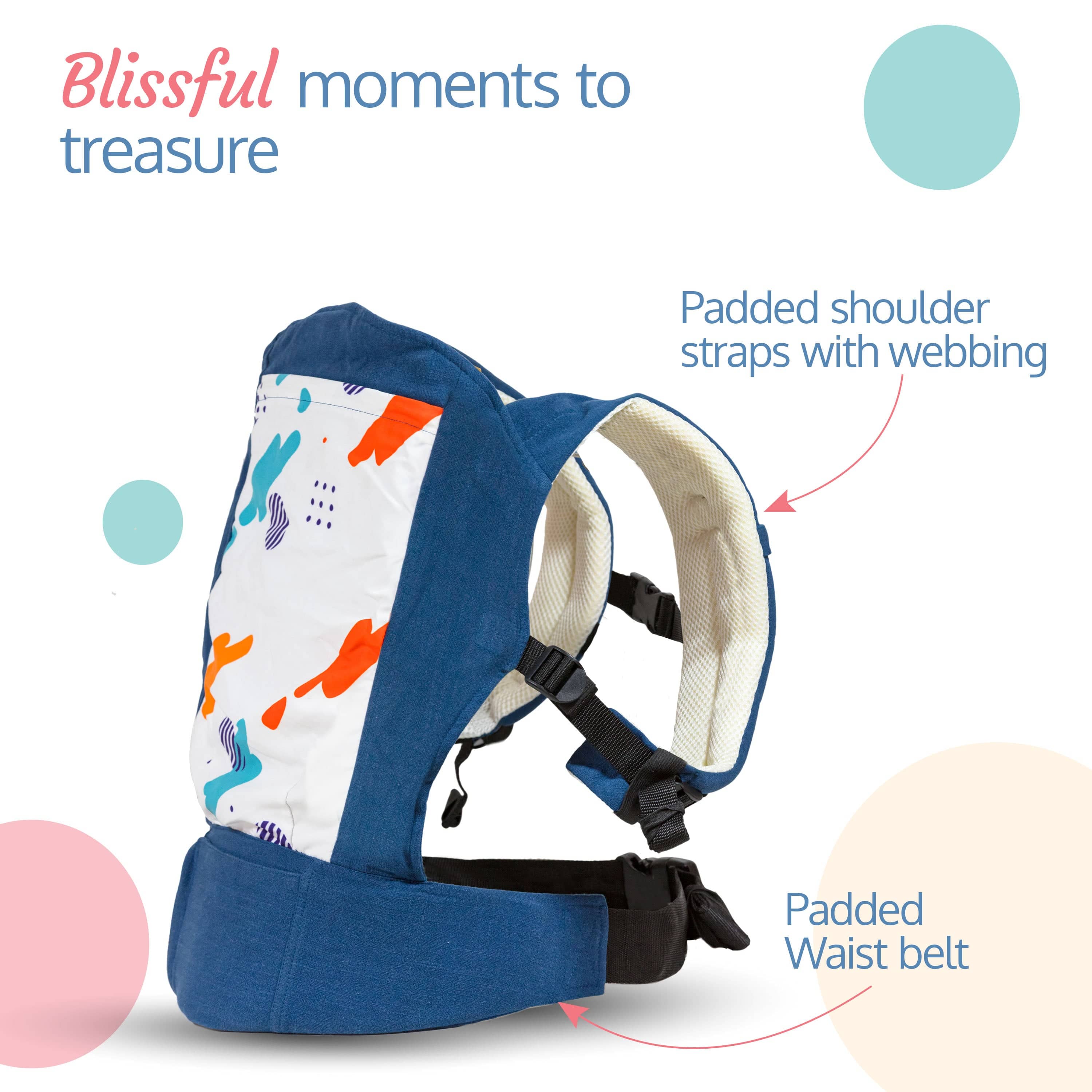 LuvLap Adore Baby Carrier With 2 Carry Positions (Blue)