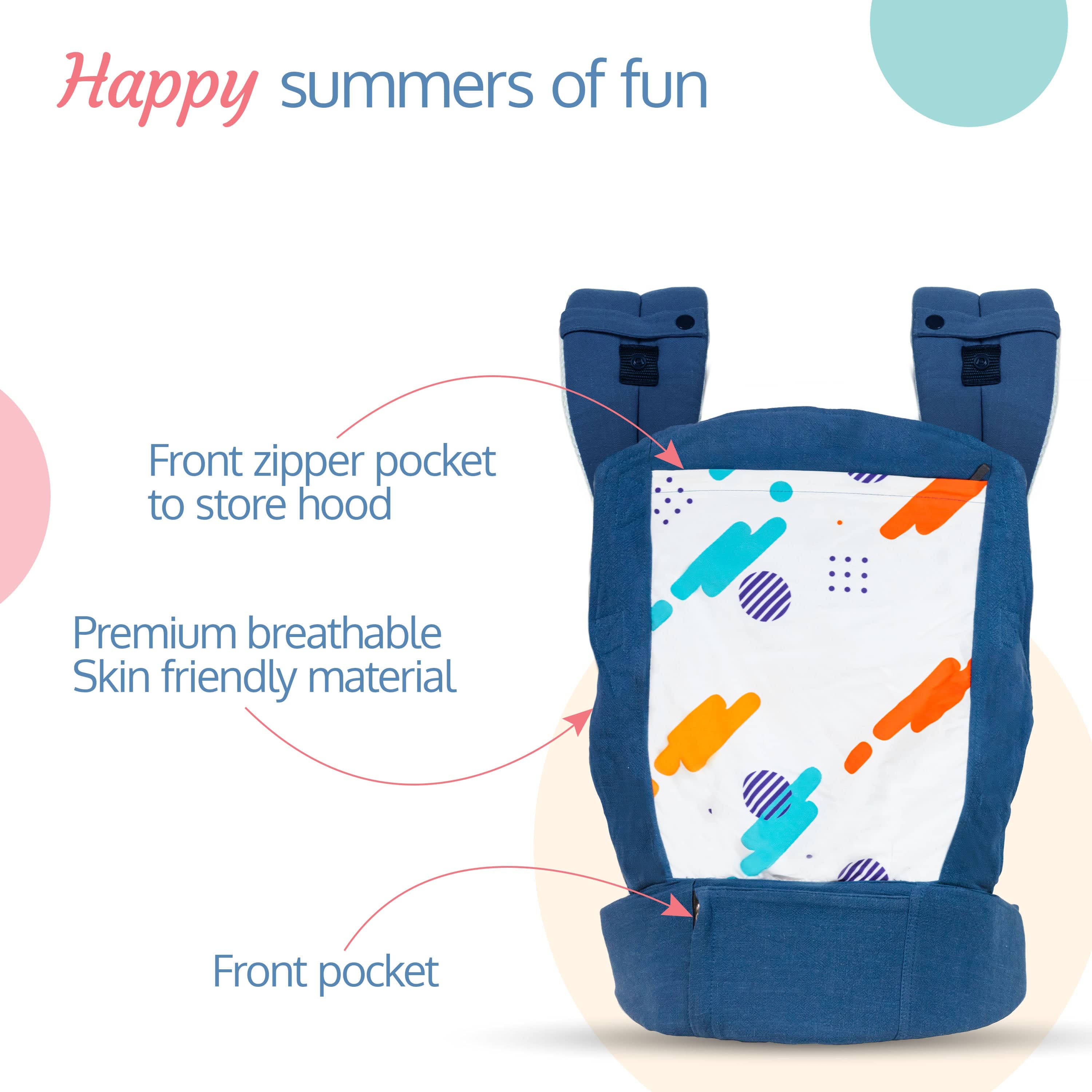 LuvLap Adore Baby Carrier With 2 Carry Positions (Blue)