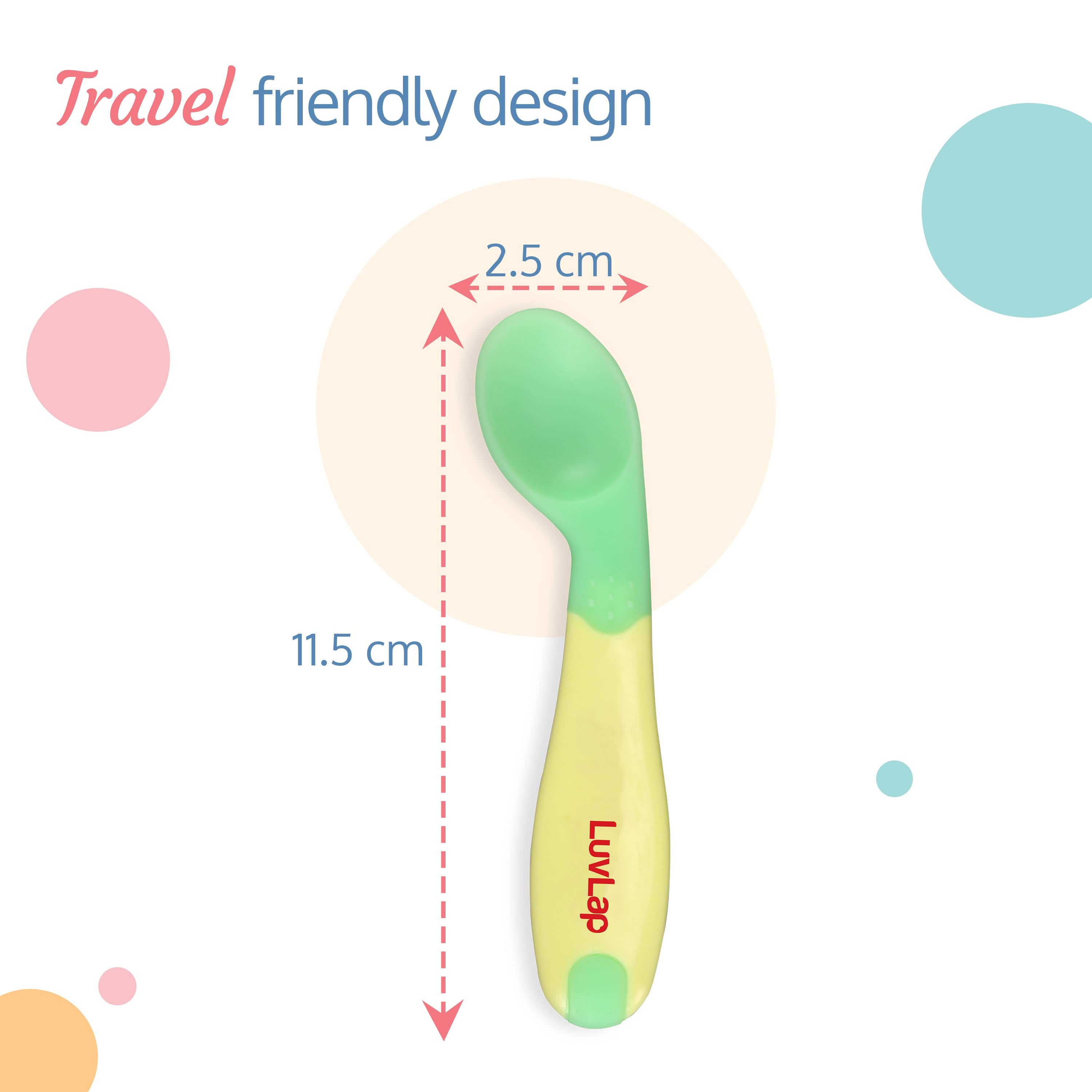 LuvLap Heat Sensing Baby Spoon, Set of 3, BPA Free, Baby Weaning Spoon for Kids 3 Months+ (Pink)