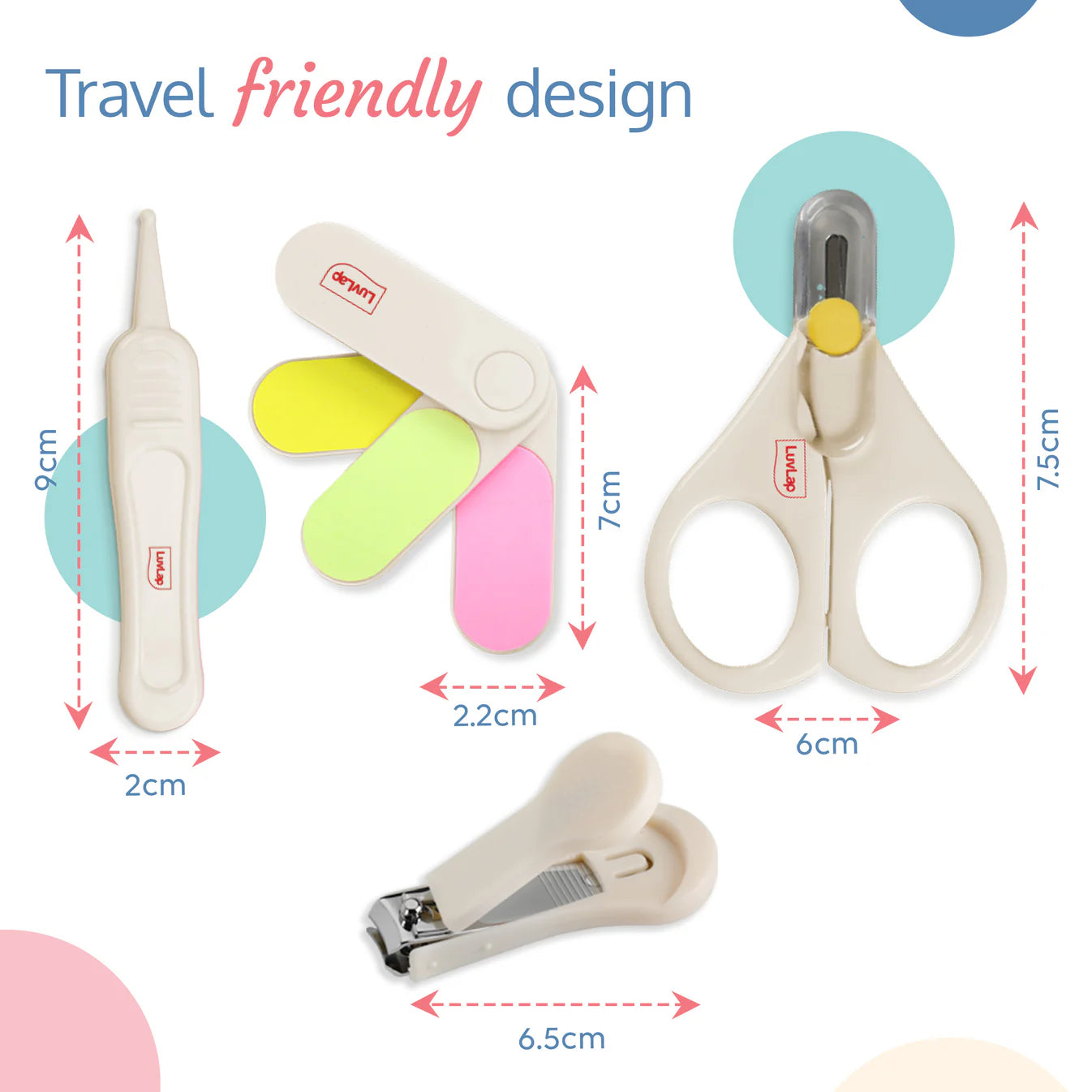 Baby Grooming Scissors & Nail Clipper Set/Kit