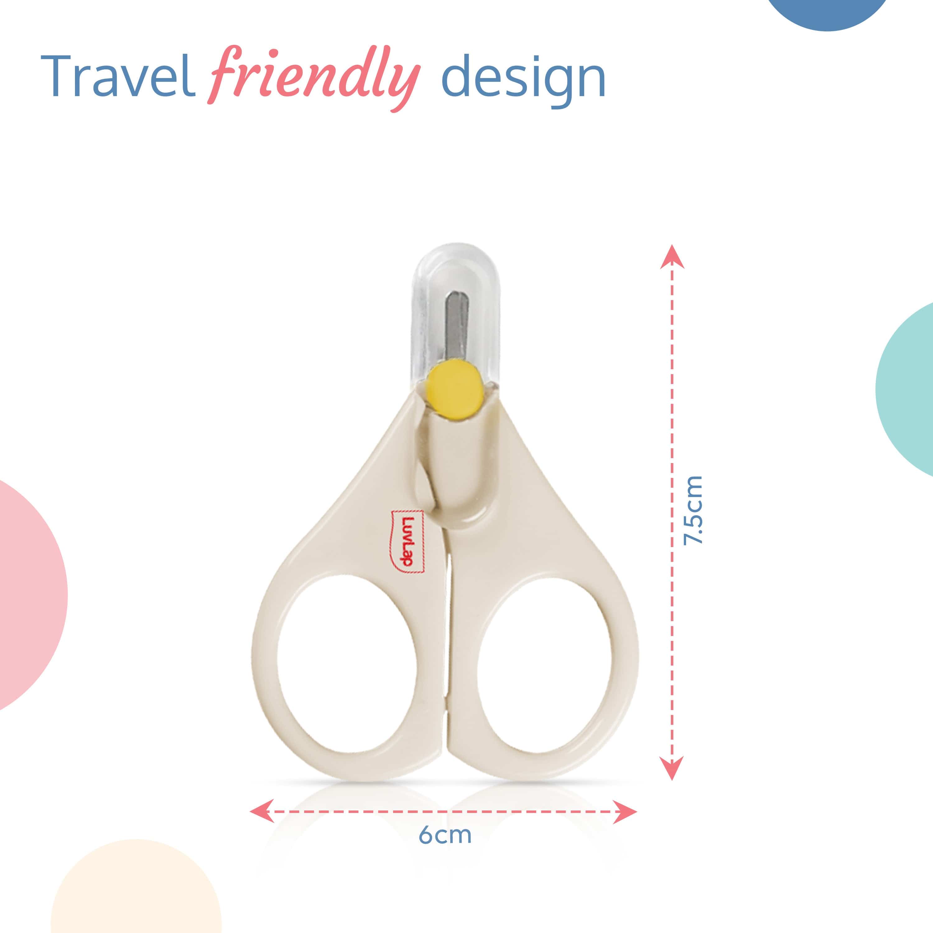 LuvLap Baby Scissors For Cutting Nails, White, 3M+