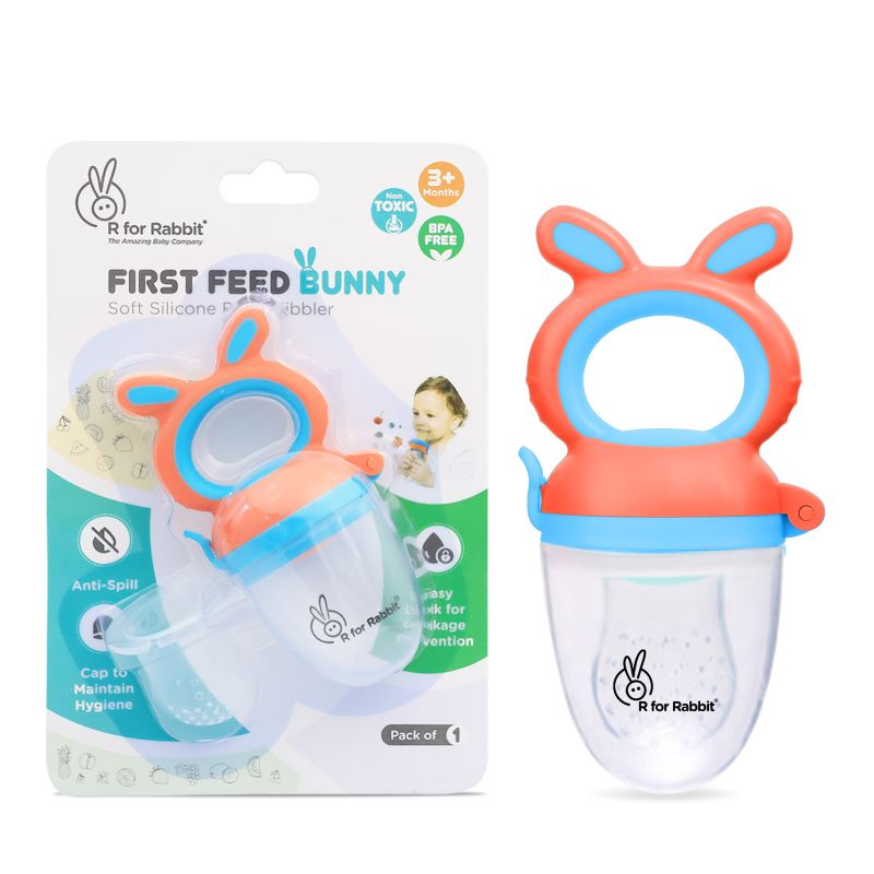 R for Rabbit First Feed Bunny Nibbler for Babies