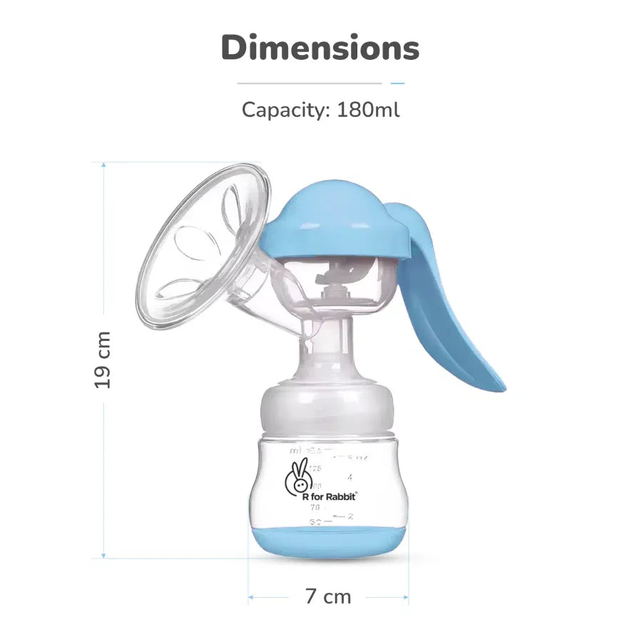 R for Rabbit First Feed Cozy Manual Feeding Breast Pump With 2 Suction Level Adjustment
