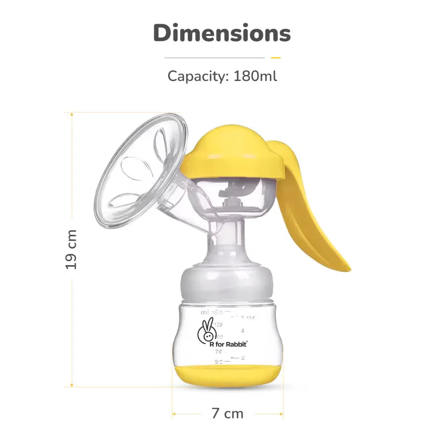R for Rabbit First Feed Cozy Manual Feeding Breast Pump With 2 Suction Level Adjustment