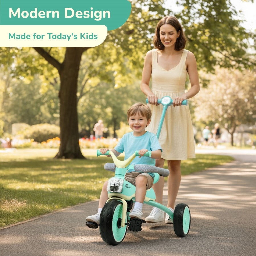 R for Rabbit Tiny Toes Karizma - Luxury 3-in-1 Smart Tricycle for Kids 2 to 5 Years with Music & Canopy