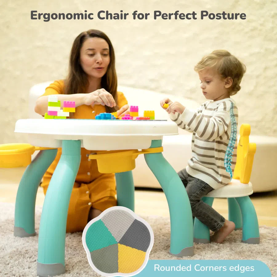 R for Rabbit Little Genius Regal Kids Study Table With Chair
