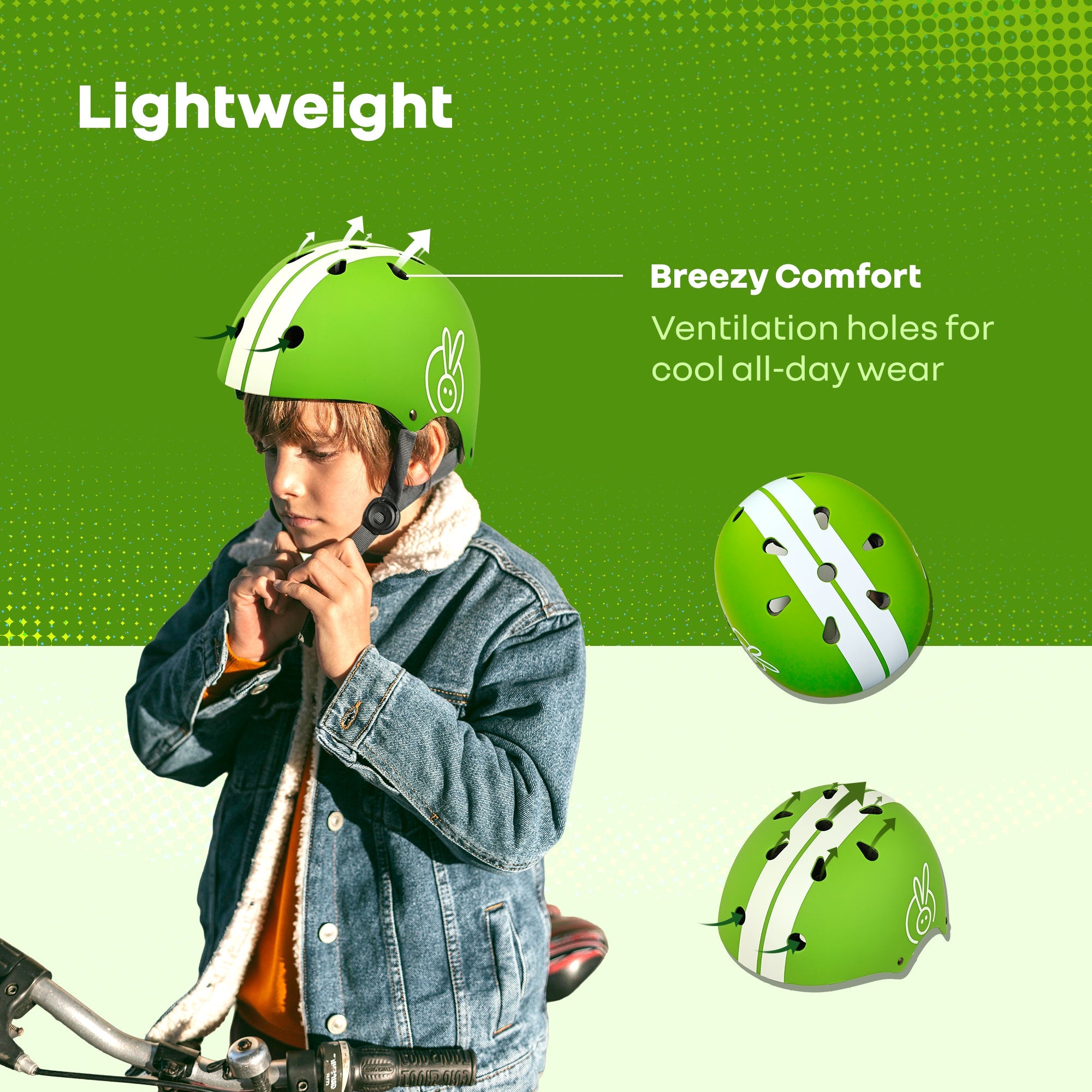 R for Rabbit Safe Play Kids Helmet – Lightweight, Adjustable & Certified Safety Gear with ABS & EPS foam core (3–7 Years)