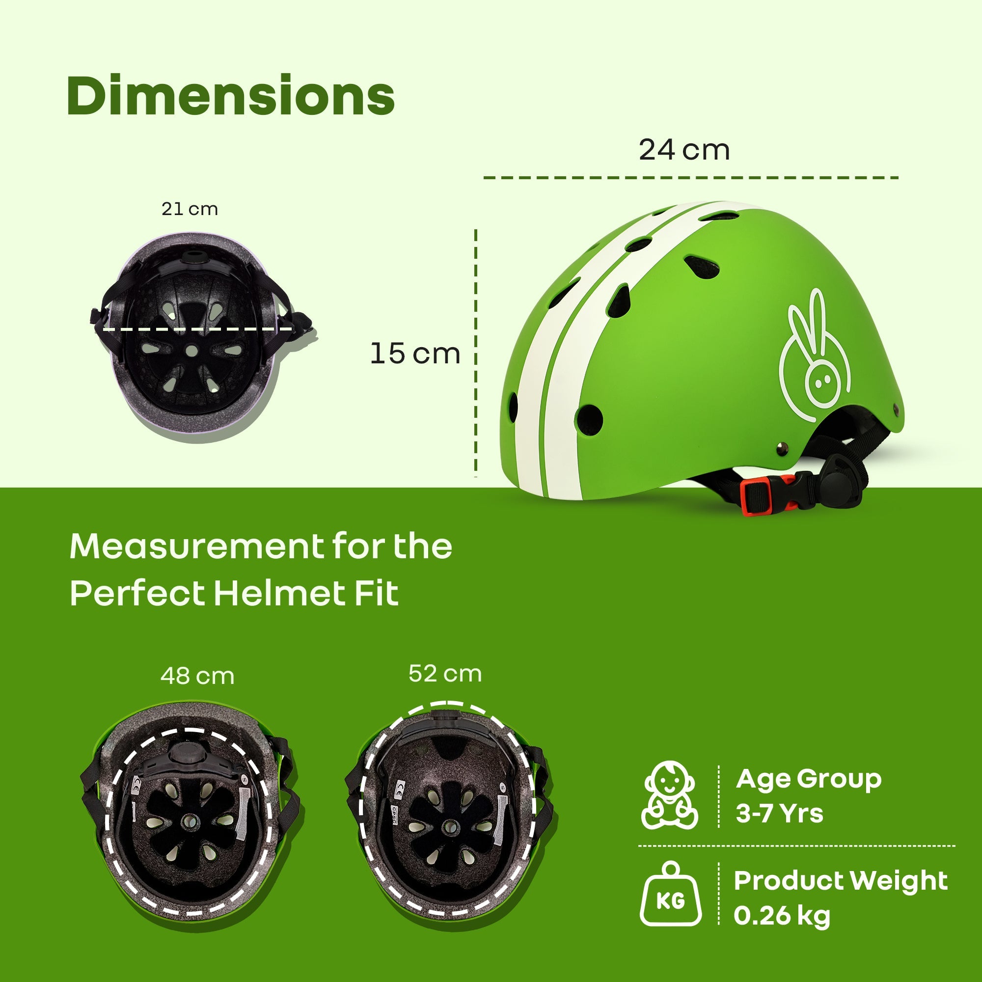 R for Rabbit Safe Play Kids Helmet – Lightweight, Adjustable & Certified Safety Gear with ABS & EPS foam core (3–7 Years)