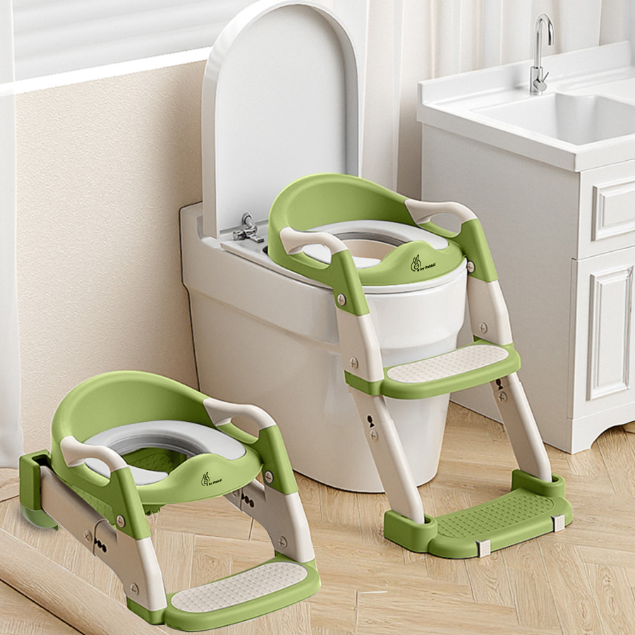 R for Rabbit Hilltop Trainer 2-in-1 Step Stool and Potty Seat for Kids with Adjustable Height
