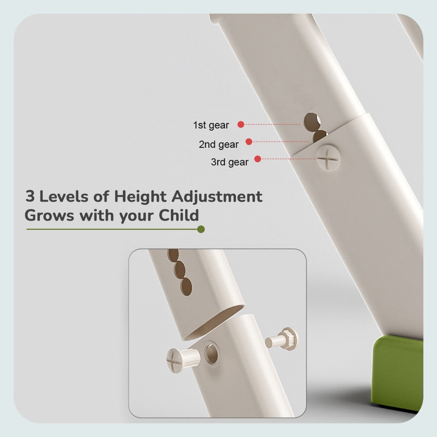 R for Rabbit Hilltop Trainer 2-in-1 Step Stool and Potty Seat for Kids with Adjustable Height