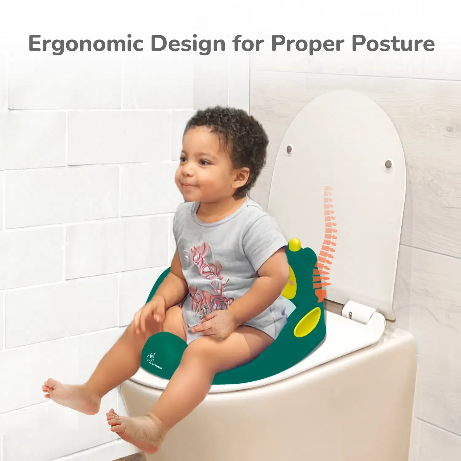 R for Rabbit Minimo Teddy Toilet Seats Happy and Comfy Potty Training Seat for Baby