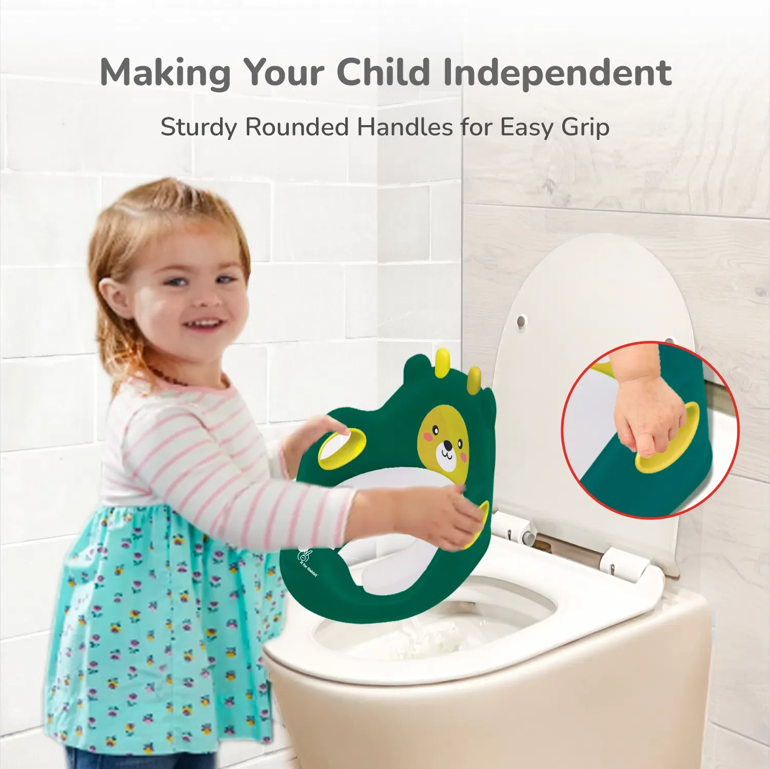 R for Rabbit Minimo Teddy Toilet Seats Happy and Comfy Potty Training Seat for Baby