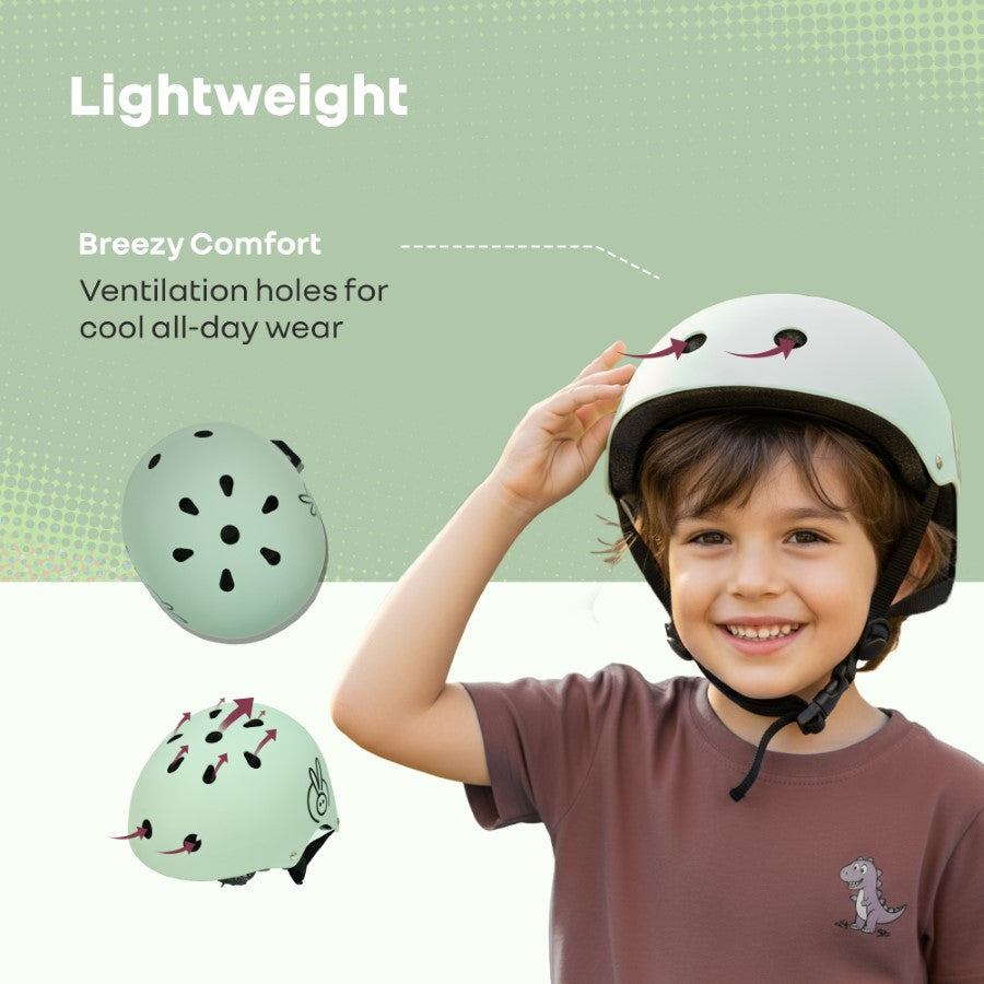 R for Rabbit Safe Play Best Kids Safety Helmet - Trusted EN1078 Certified Helmet for Kids with Shock-Absorbing EPS Foam 5-13 Years