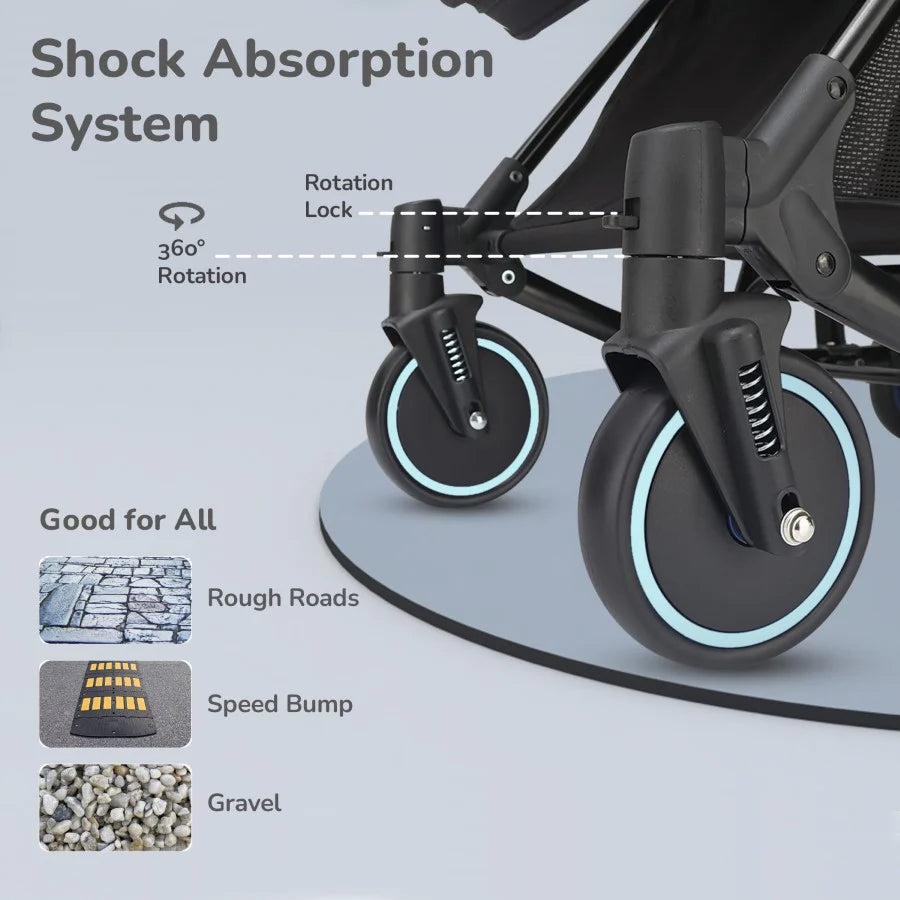 R for Rabbit Rock N Roll - 2 In 1 Baby Stroller Cum Rocker, Light Weight, Compact Travel friendly, One Hand Fold