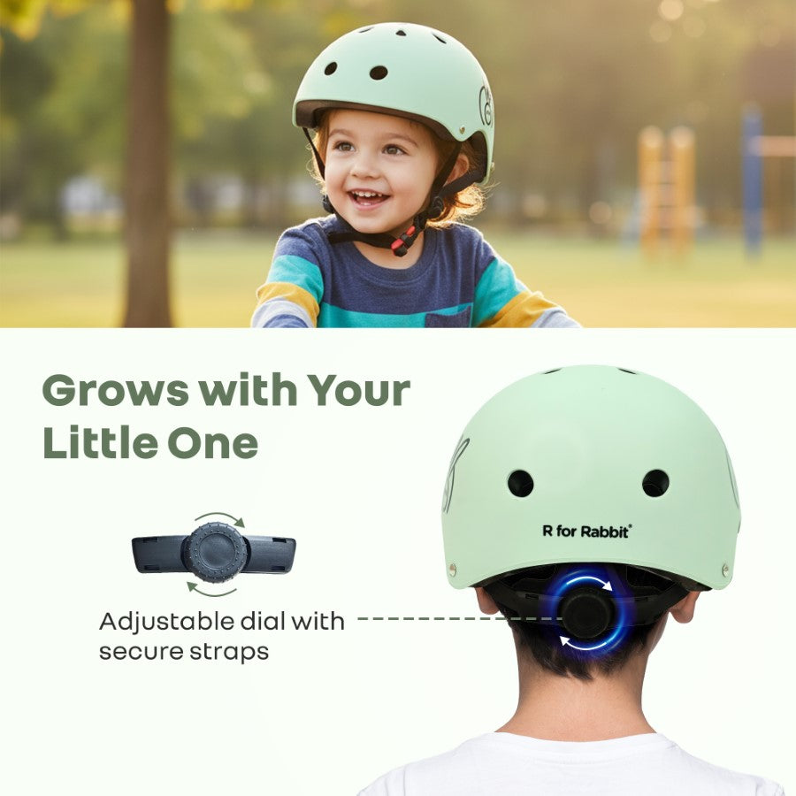 R for Rabbit Safe Play Best Kids Safety Helmet - Trusted EN1078 Certified Helmet for Kids with Shock-Absorbing EPS Foam 5-13 Years