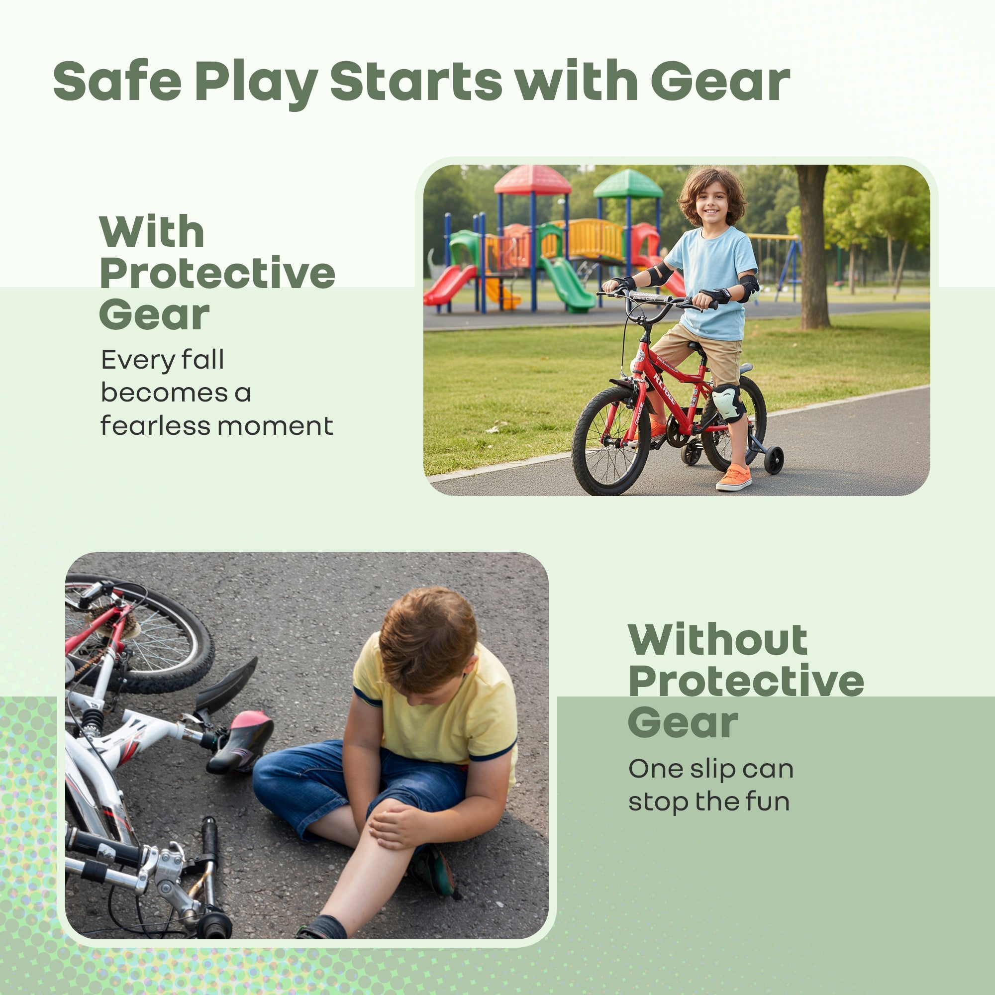 R for Rabbit Kids Safety Protector Pads Set, Cushioned Knee, Elbow & Wrist Guards for Outdoor Riding & Sports