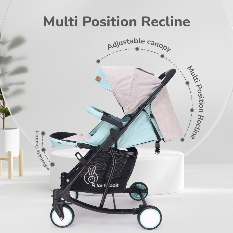 Rock N Roll - 2 In 1 Baby Stroller Cum Rocker, Light Weight, Compact Travel friendly, One Hand Fold