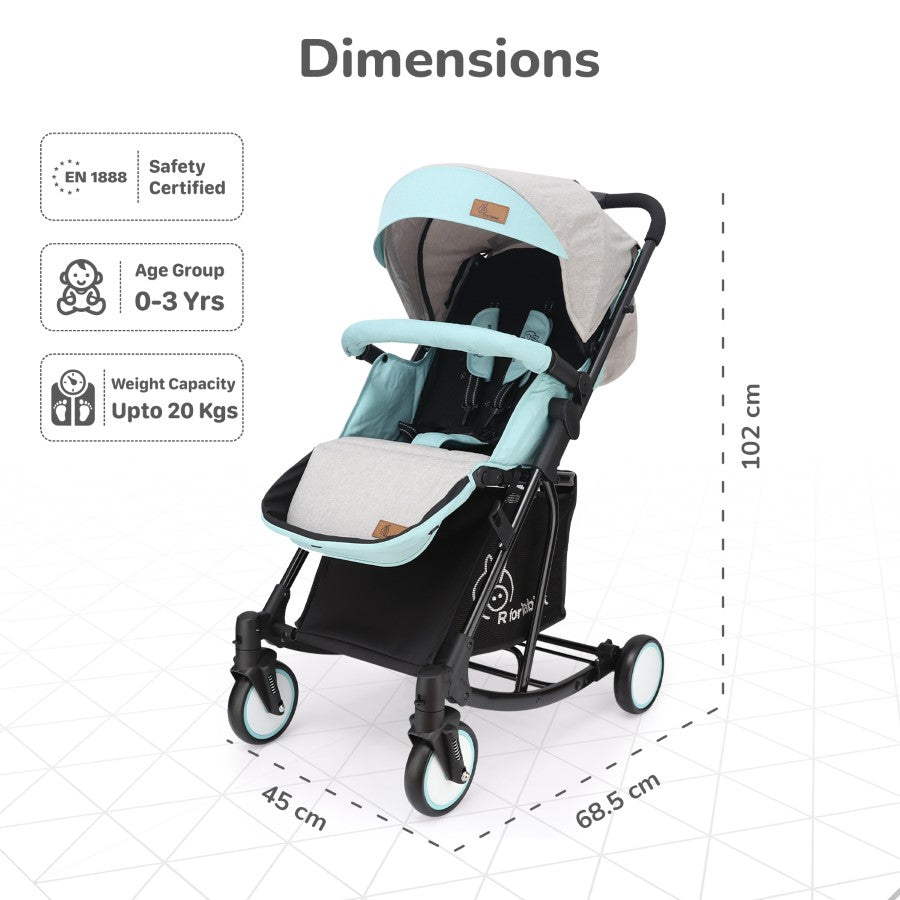 Rock N Roll - 2 In 1 Baby Stroller Cum Rocker, Light Weight, Compact Travel friendly, One Hand Fold