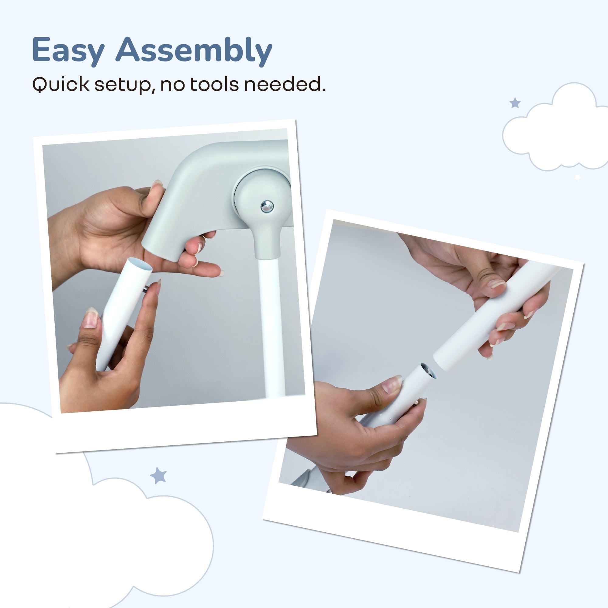 R for Rabbit Lullabies Manual Baby Cradle Safe & Comfortable Baby Bed