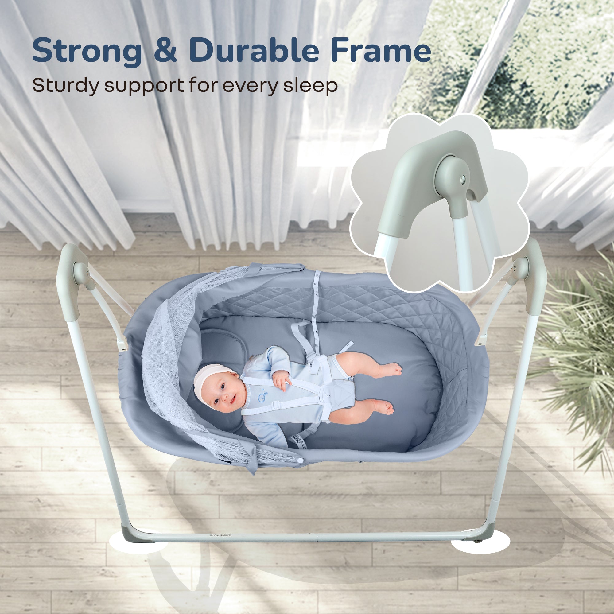 R for Rabbit Lullabies Manual Baby Cradle Safe & Comfortable Baby Bed