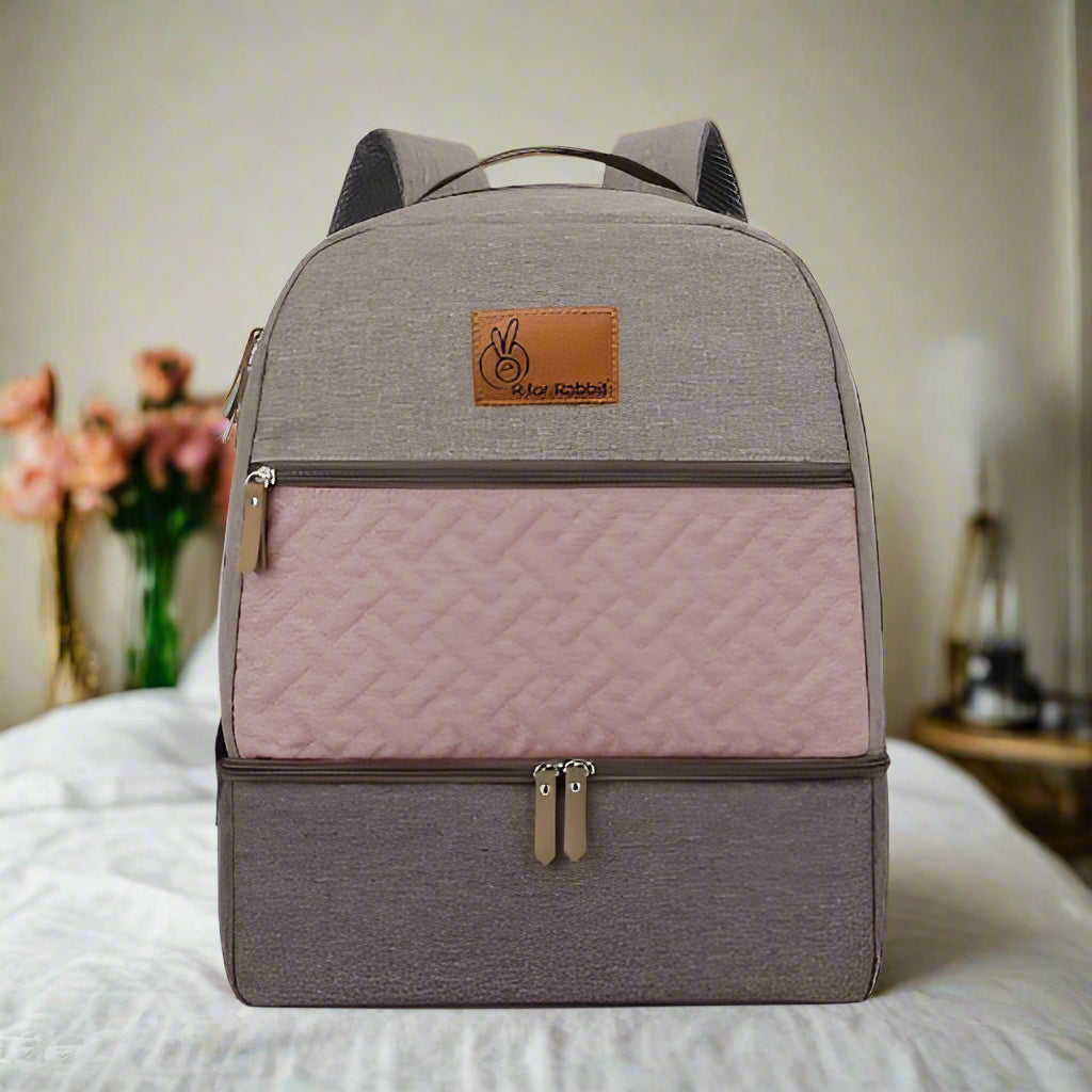 R for Rabbit Caramello Truffle – Large Capacity Diaper Bag with Stroller Attachment