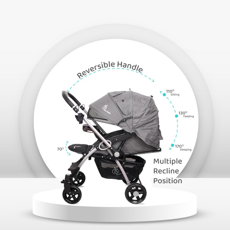 Chocolate Ride Baby Stroller With Personalized Name Plate