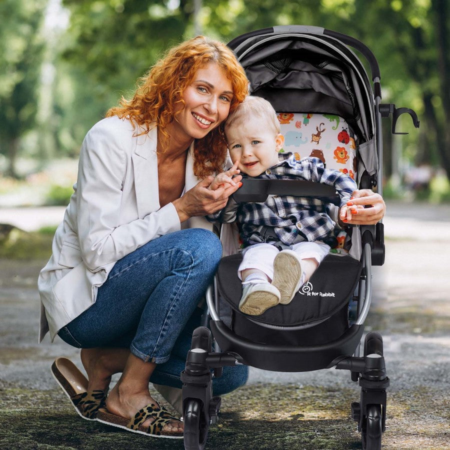 Chocolate Ride Baby Stroller With Personalized Name Plate