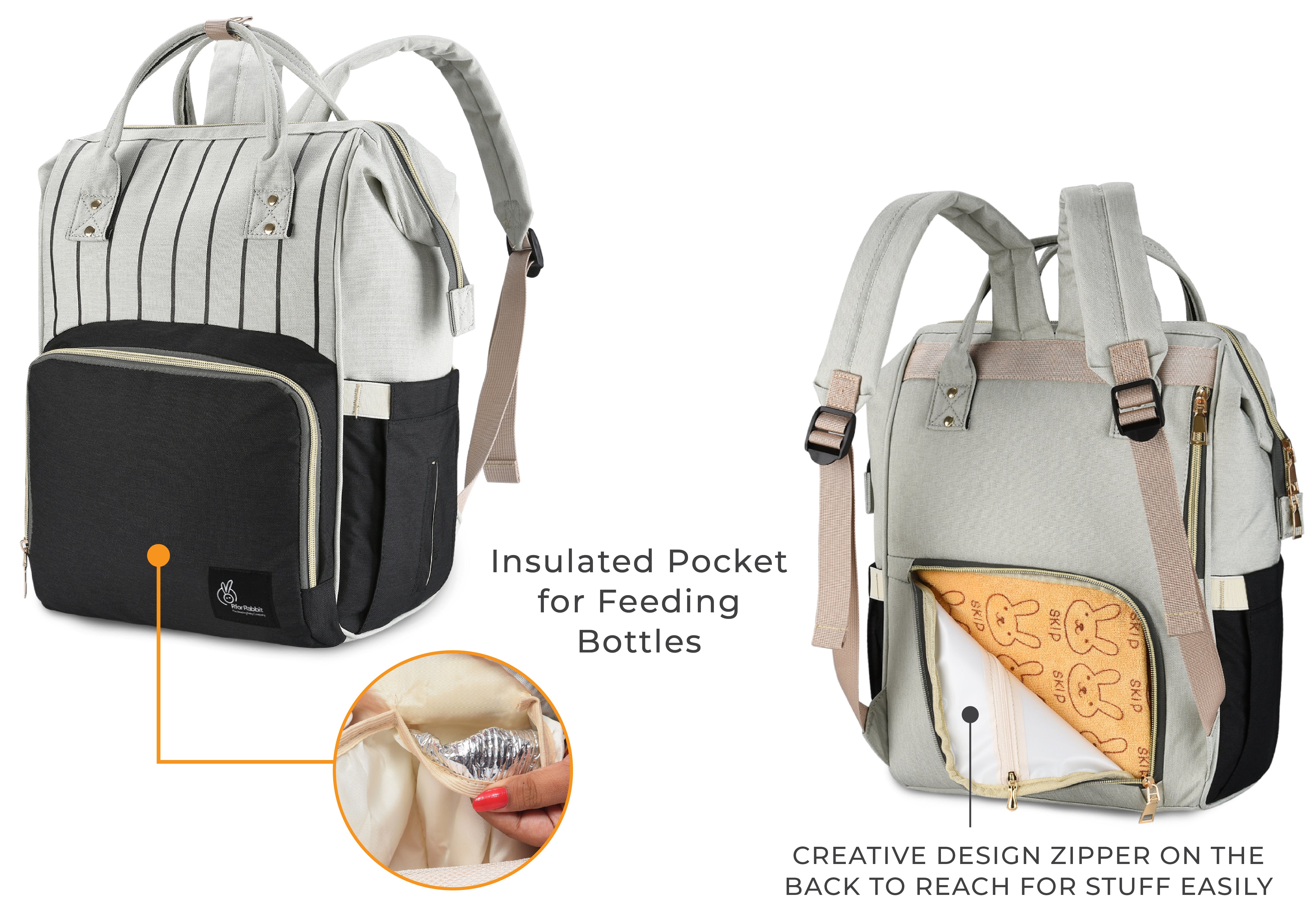 R for Rabbit Caramello Diaper Bag Smart and Fashionable Diaper Bag For Moms