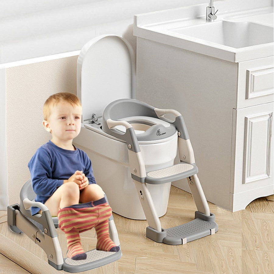 R for Rabbit Hilltop Trainer 2-in-1 Step Stool and Potty Seat for Kids with Adjustable Height