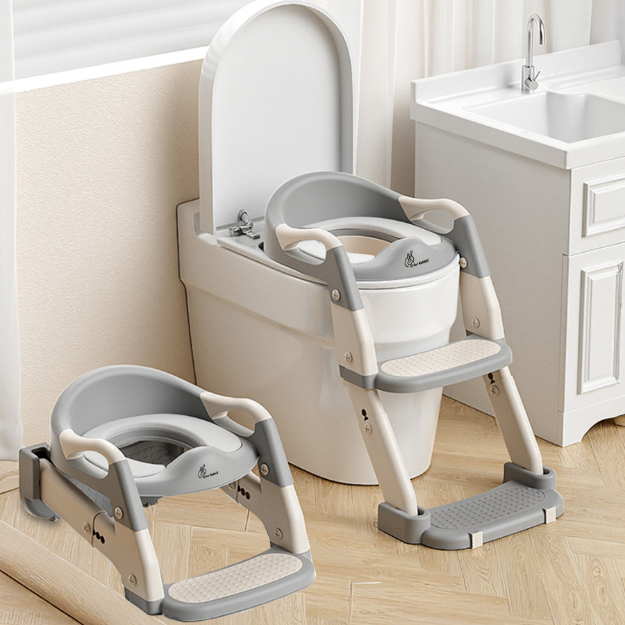 R for Rabbit Hilltop Trainer 2-in-1 Step Stool and Potty Seat for Kids with Adjustable Height
