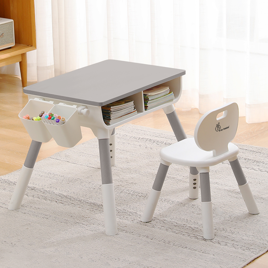 R for Rabbit Little Genius Woodland Kids Study Table With Chair