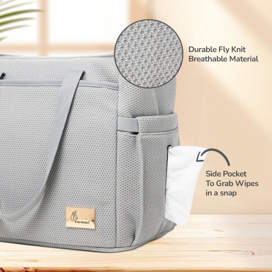 R for Rabbit Caramello Tote Multi Purpose Diaper Bag With Spacious Storage