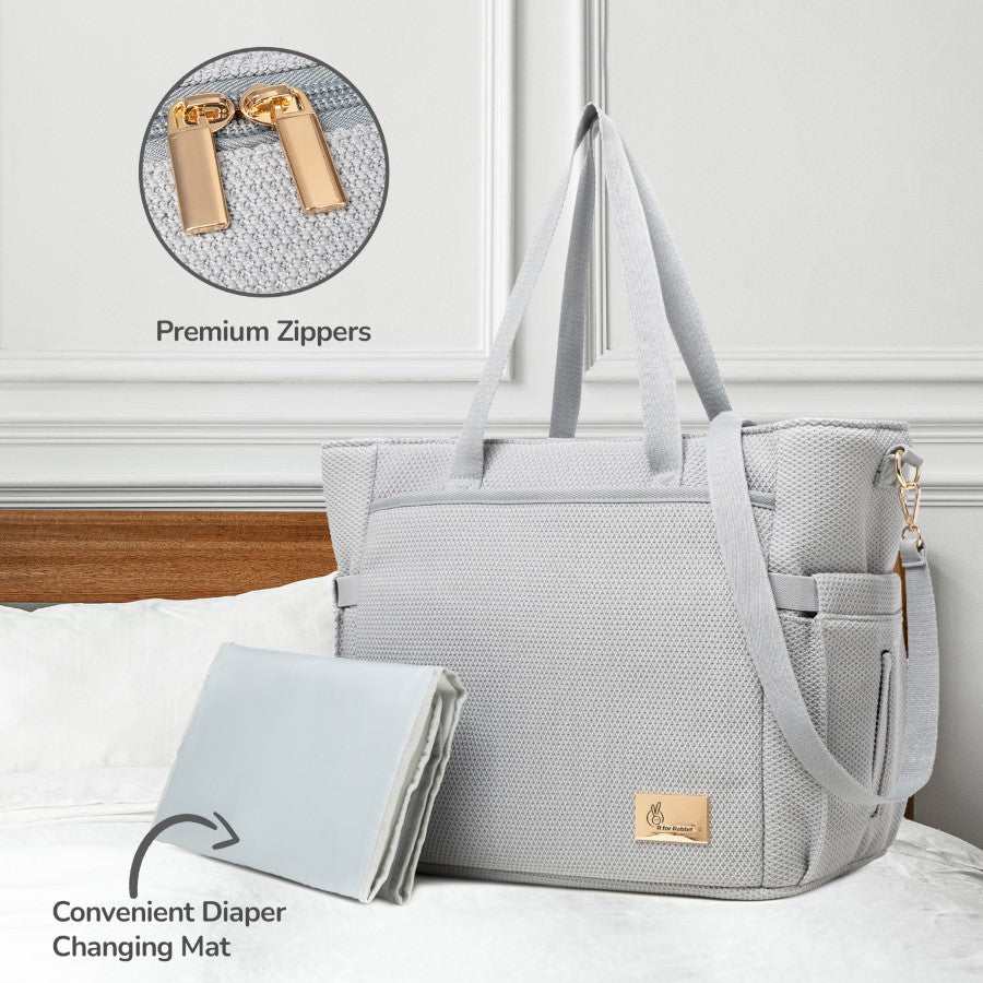 R for Rabbit Caramello Tote Multi Purpose Diaper Bag With Spacious Storage