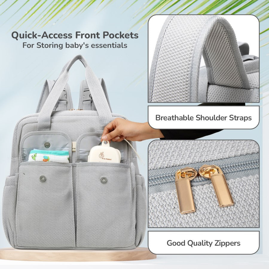 R for Rabbit Caramello Breezy Premium Material Diaper Bag For New Moms