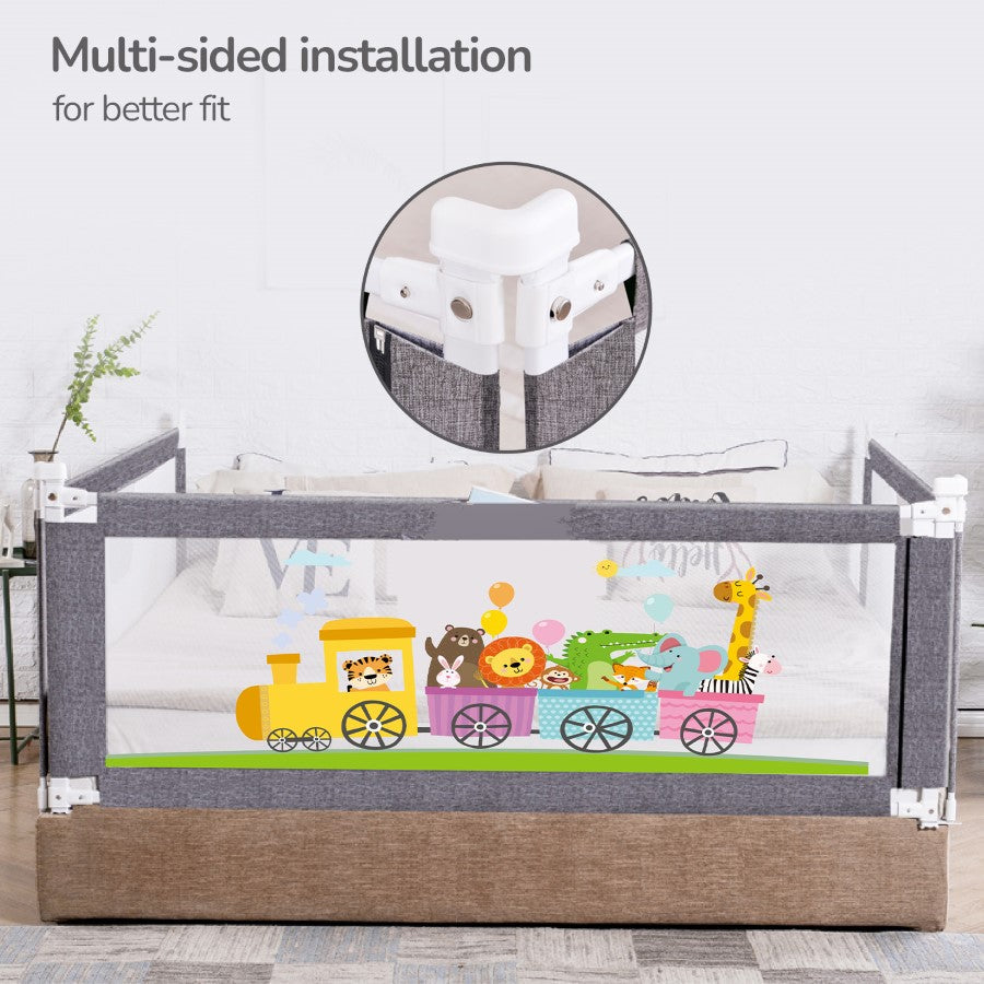 R for Rabbit Safari Bed Rail for Baby Easy Install, Anti-Fall Safeguard for Toddler Safety