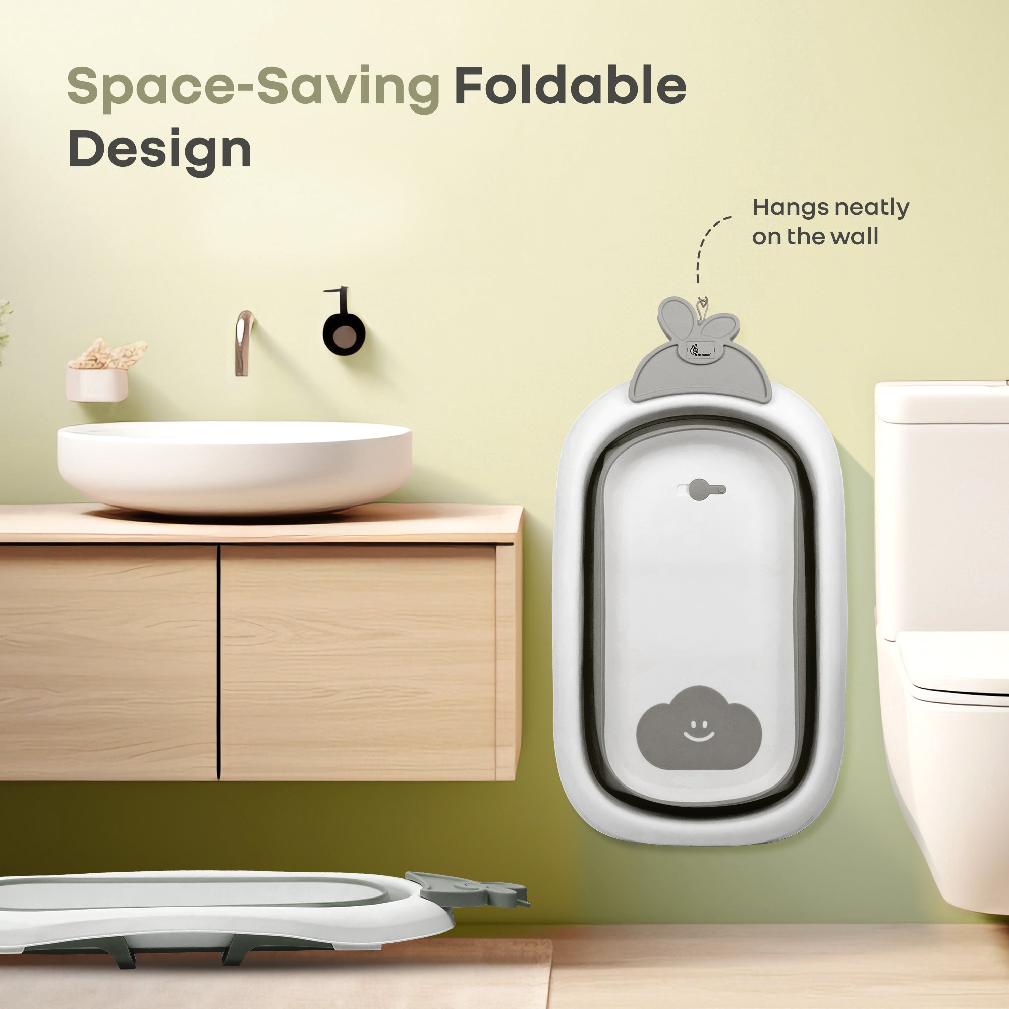 R for Rabbit Bubble Double Bunny by R for Rabbit 3-in-1 Baby Bath Tub & Bather