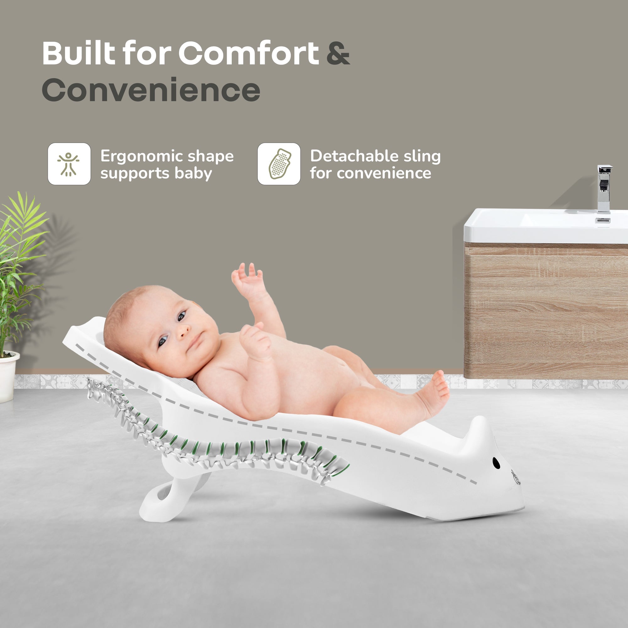 R for Rabbit Bubble Double Bunny by R for Rabbit 3-in-1 Baby Bath Tub & Bather