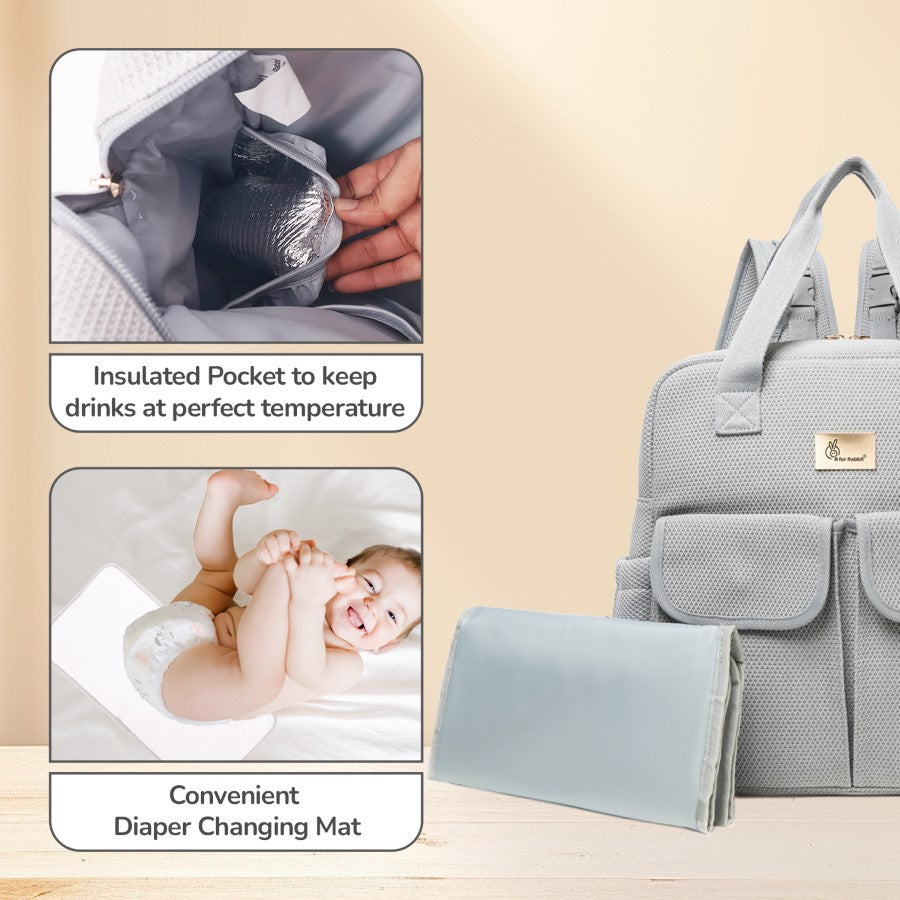 R for Rabbit Caramello Breezy Premium Material Diaper Bag For New Moms