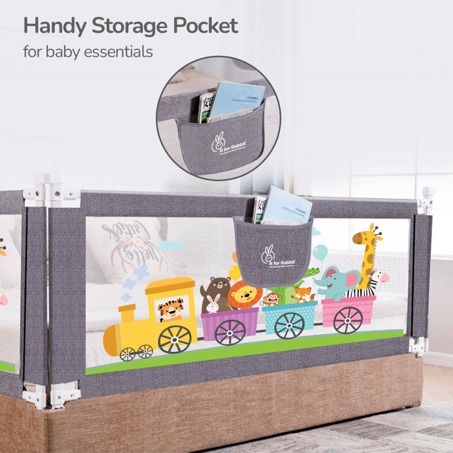 R for Rabbit Safari Bed Rail for Baby Easy Install, Anti-Fall Safeguard for Toddler Safety