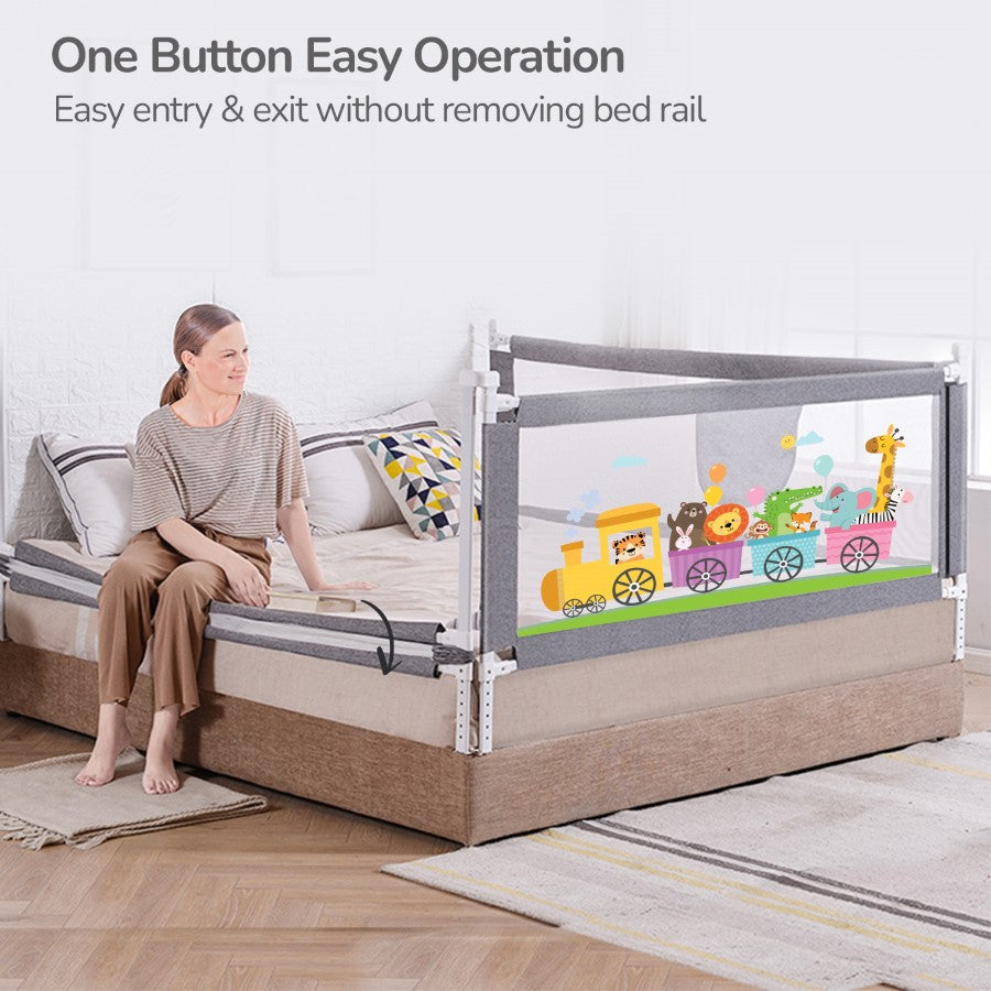 R for Rabbit Safari Bed Rail for Baby Easy Install, Anti-Fall Safeguard for Toddler Safety