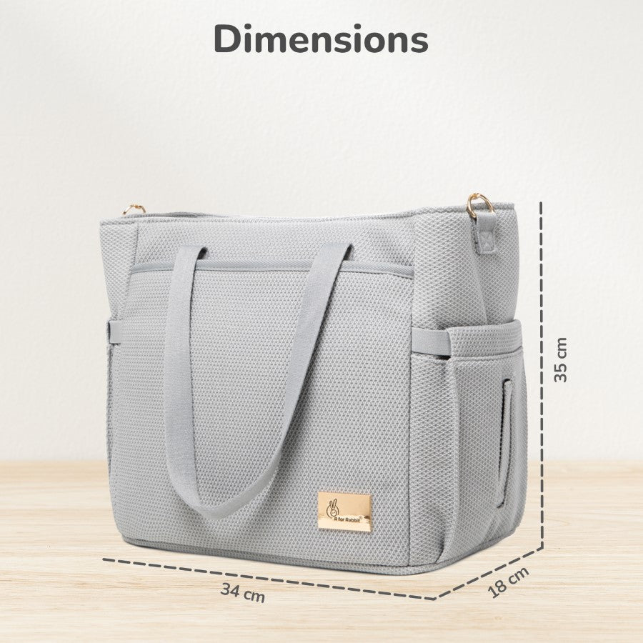 R for Rabbit Caramello Tote Multi Purpose Diaper Bag With Spacious Storage